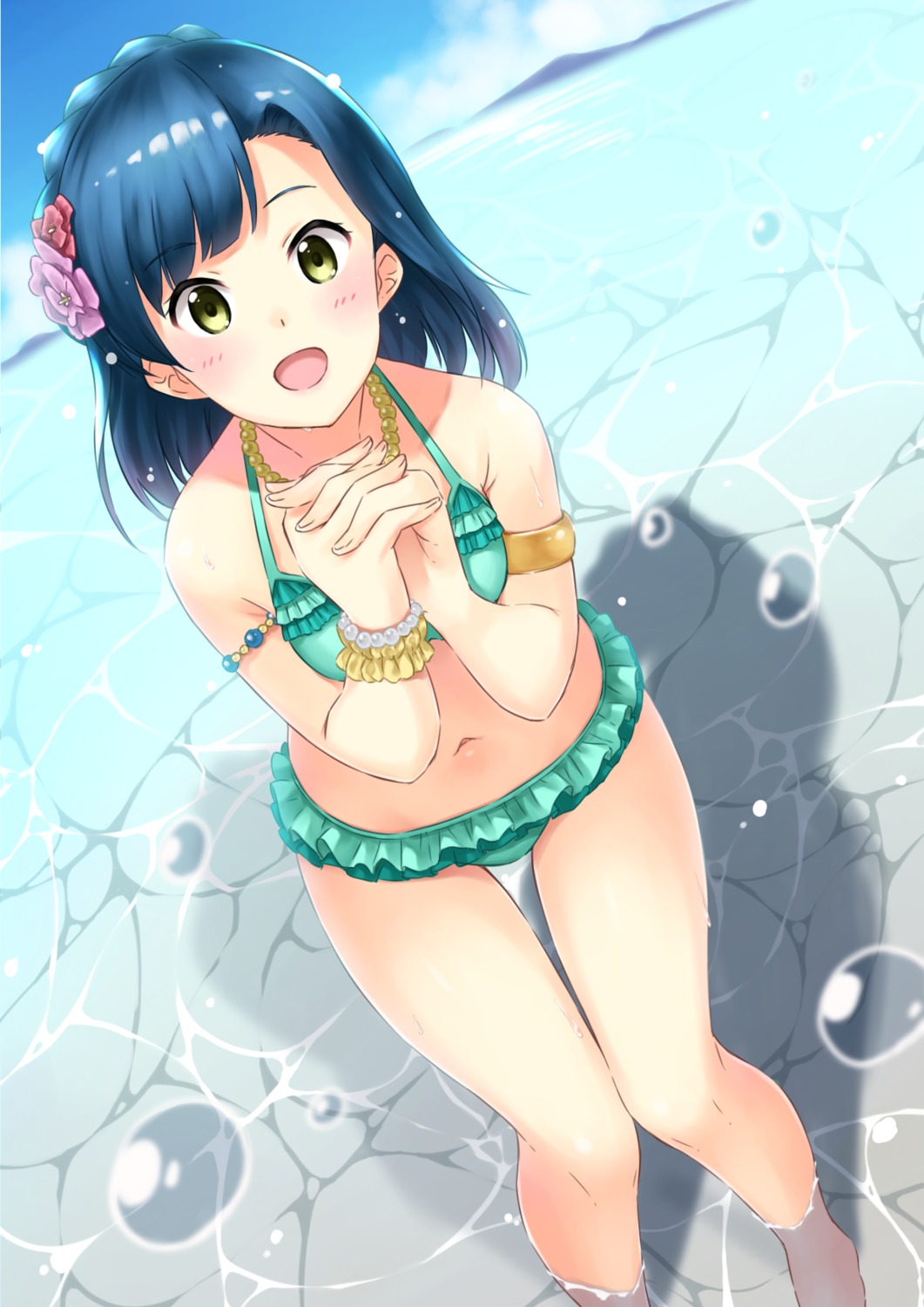 bashosho, bikini, nanao_yuriko, swimsuits, the_idolm@ster, the_idolm@ster_million_live!, wet