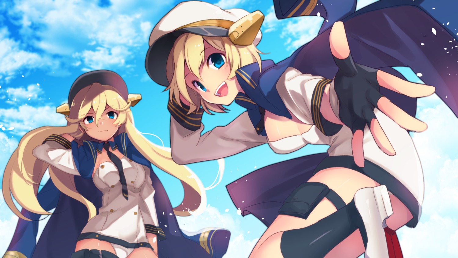 azur_lane, california_(azur_lane), pantsu, shinoko, tennessee_(azur_lane), uniform