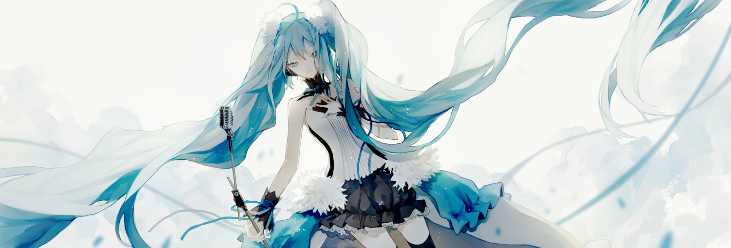 7th_dragon, 7th_dragon_2020, cui_(jidanhaidaitang), hatsune_miku, headphones, tattoo, thighhighs, vocaloid