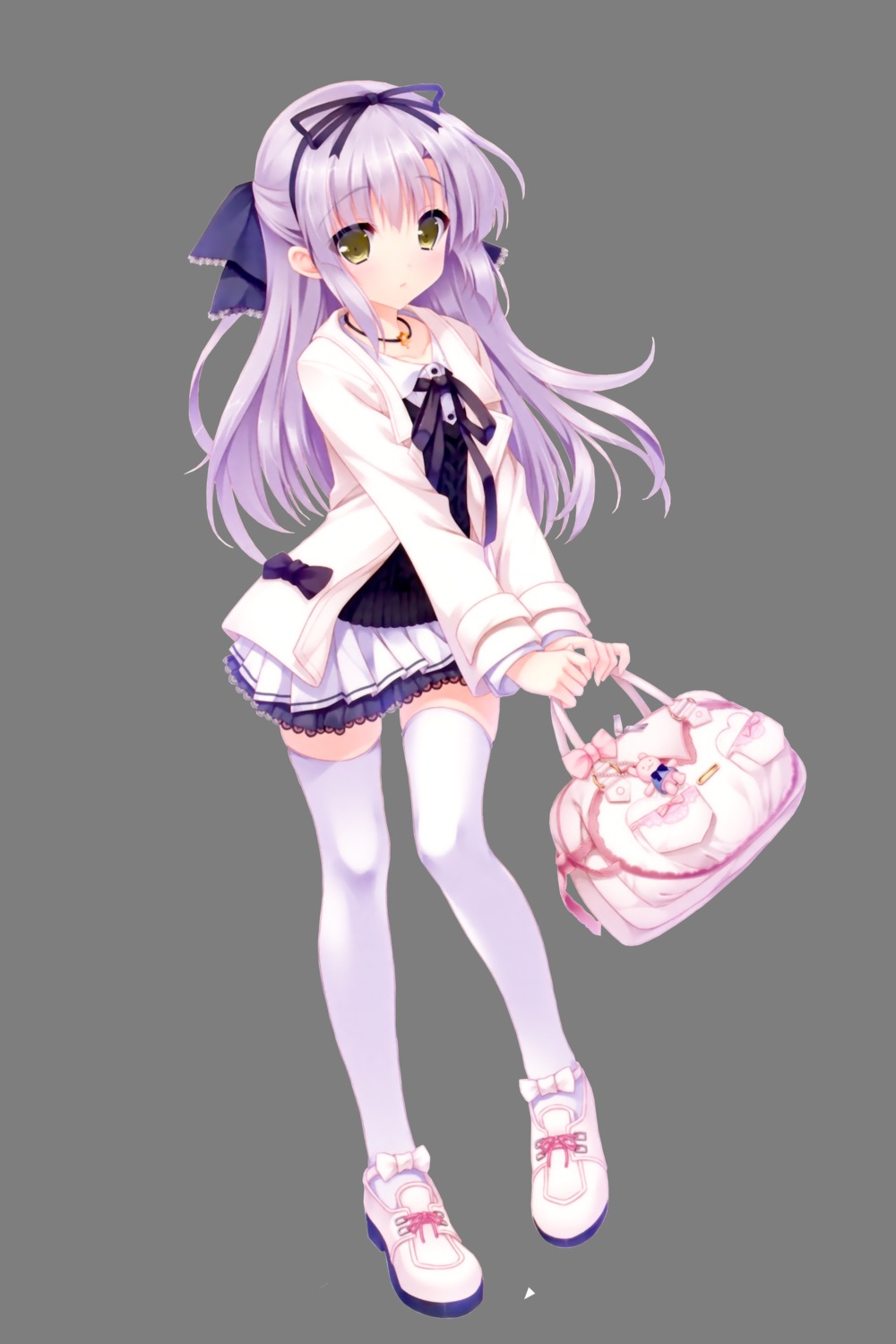 moriyama_shijimi, shoujo_shiniki_shoujo_tengoku, takagi_sana, thighhighs, transparent_png