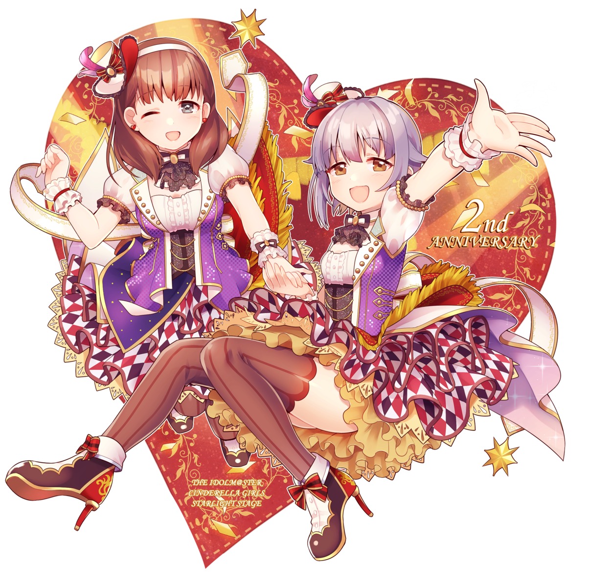 heels, koshimizu_sachiko, sakuma_mayu, the_idolm@ster, the_idolm@ster_cinderella_girls, thighhighs, uso_(ameuzaki)