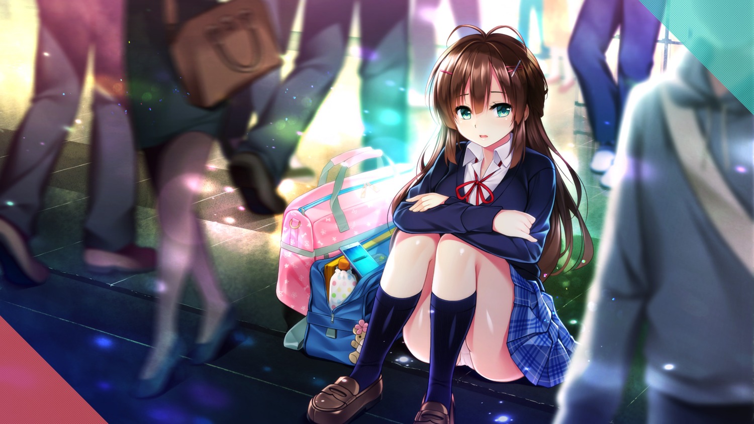 frill, ikura_nagisa, kami_machi_sana-chan, pantsu, seifuku, takao_sana, wallpaper
