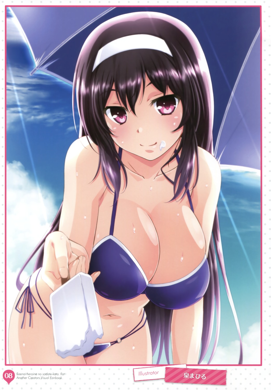 bikini, cleavage, cream, izumi_mahiru, kasumigaoka_utaha, saenai_heroine_no_sodatekata, swimsuits