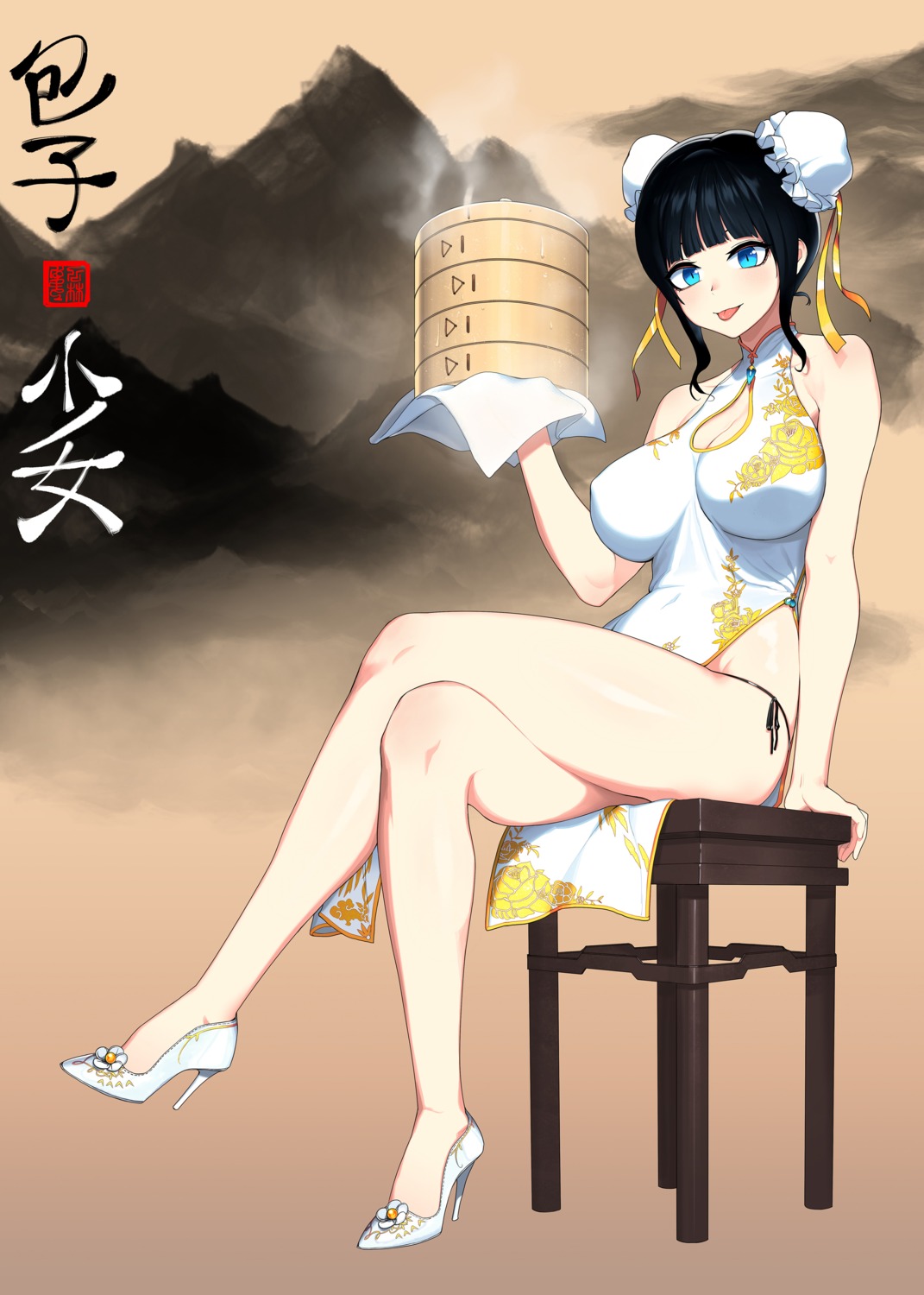 cain_(grt1125), chinadress, cleavage, heels, pantsu, string_panties