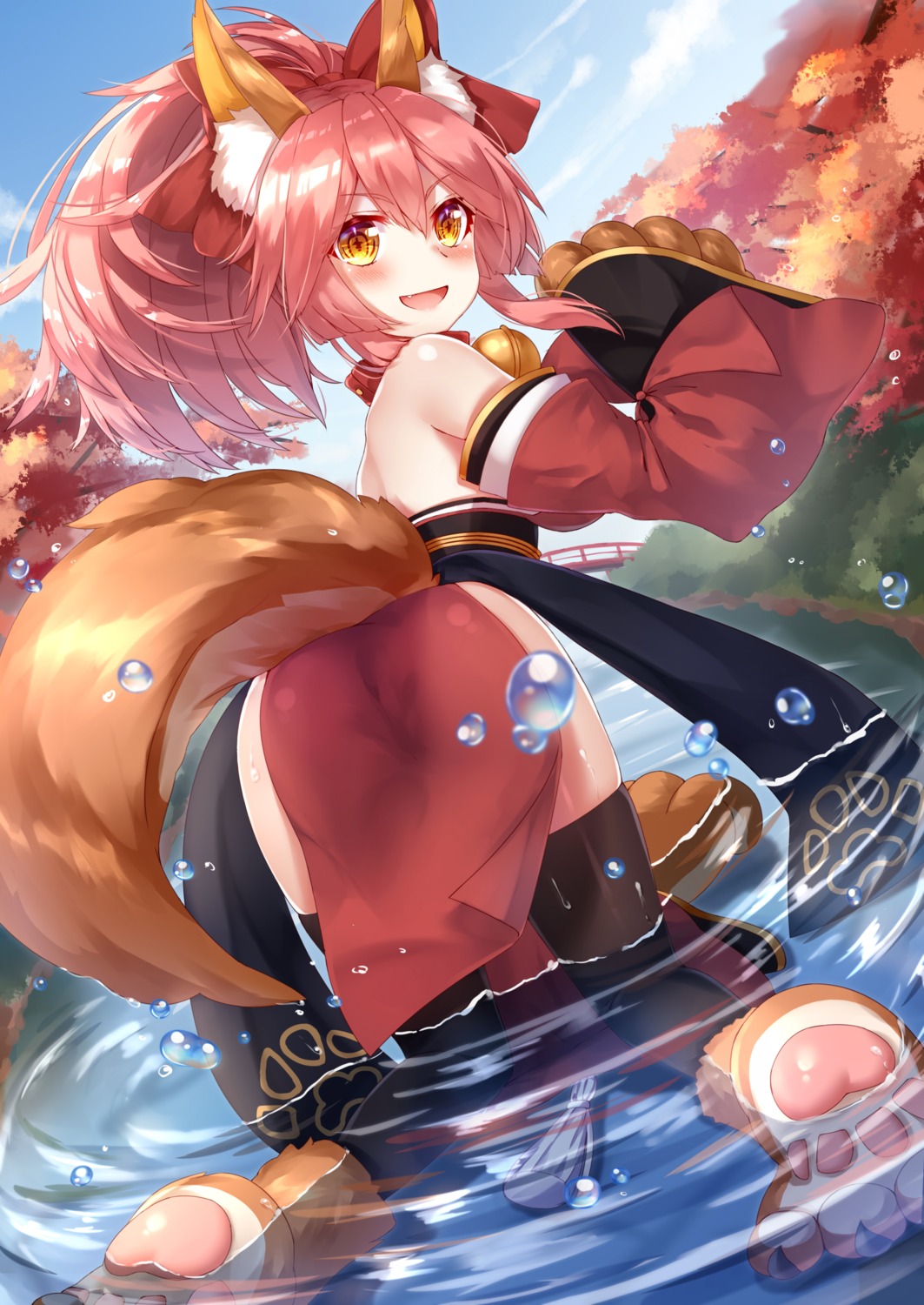 animal_ears, ass, fate/grand_order, kitsune, sll, tail, tamamo_cat, thighhighs