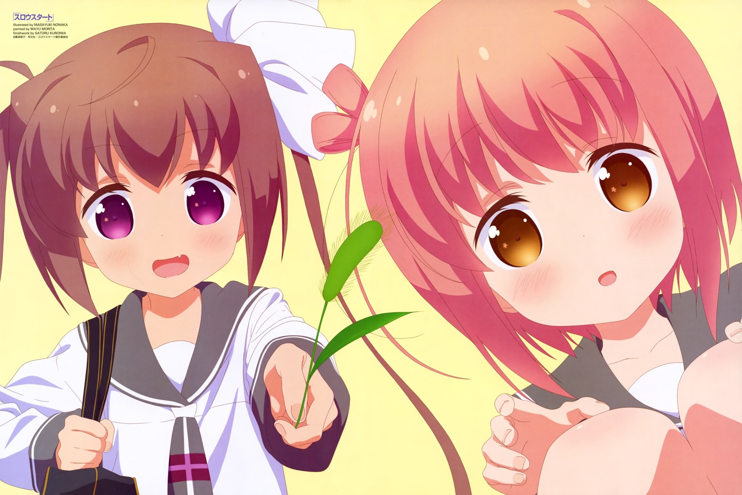ichinose_hana, momochi_tamate, nonaka_masayuki, seifuku, slow_start