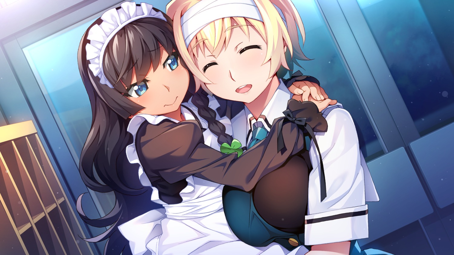 front_wing, game_cg, grisaia, grisaia_phantom_trigger, kujirase_christina_sakurako, maid, seifuku, sengoku_taiga