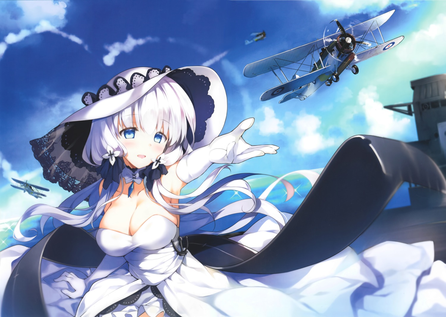 azur_lane, cleavage, dress, illustrious_(azur_lane), rei, rei's_room