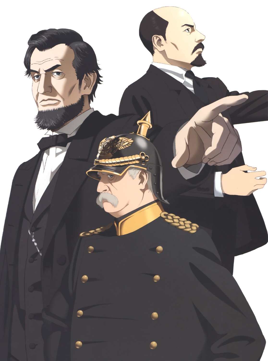 abraham_lincoin, business_suit, nishio_tetsuya, otto_von_bismarck, vladimir_lenin