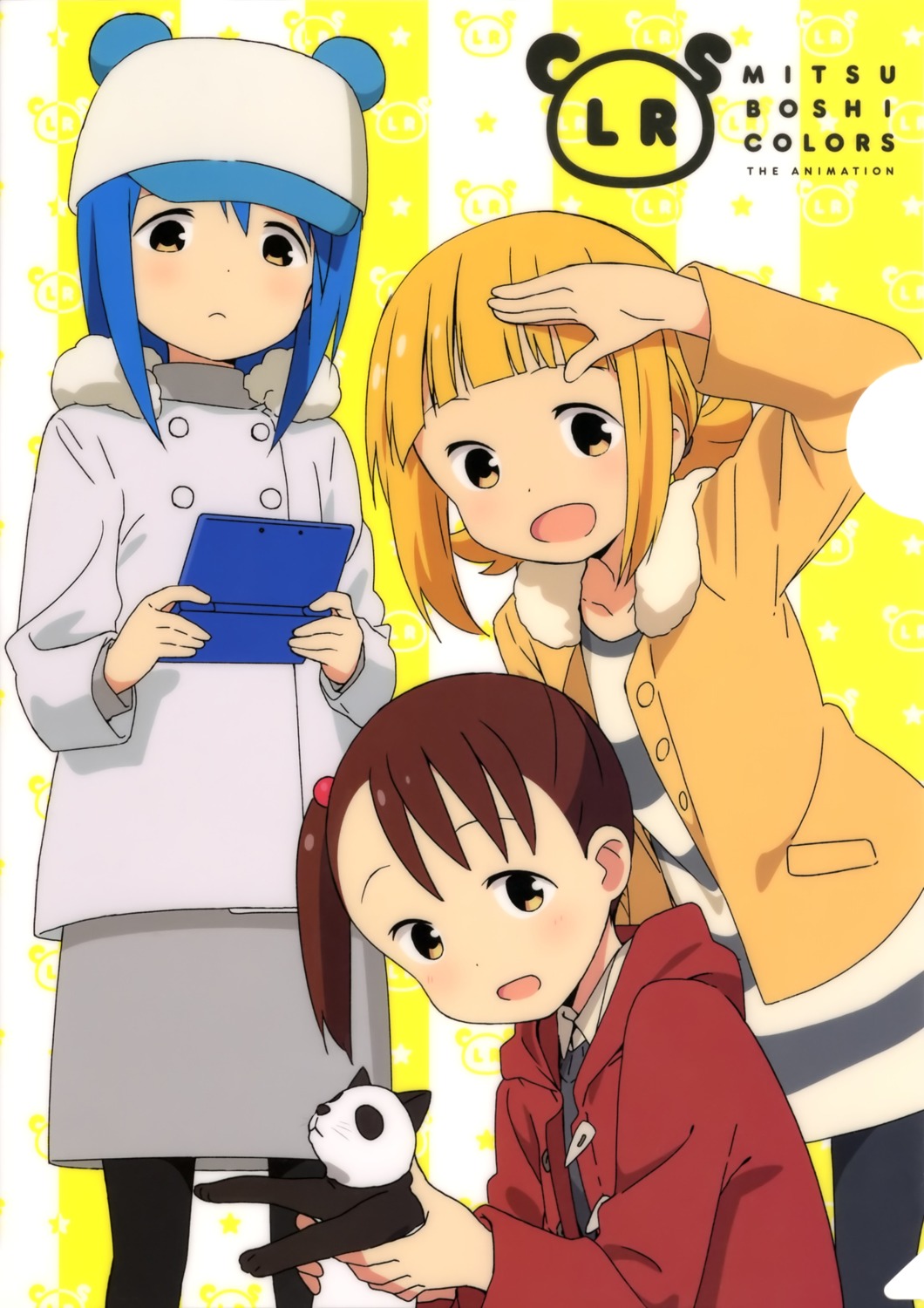akamatsu_yui, kotoha_(mitsuboshi_colors), mitsuboshi_colors, neko, pantyhose, sacchan_(mitsuboshi_colors)