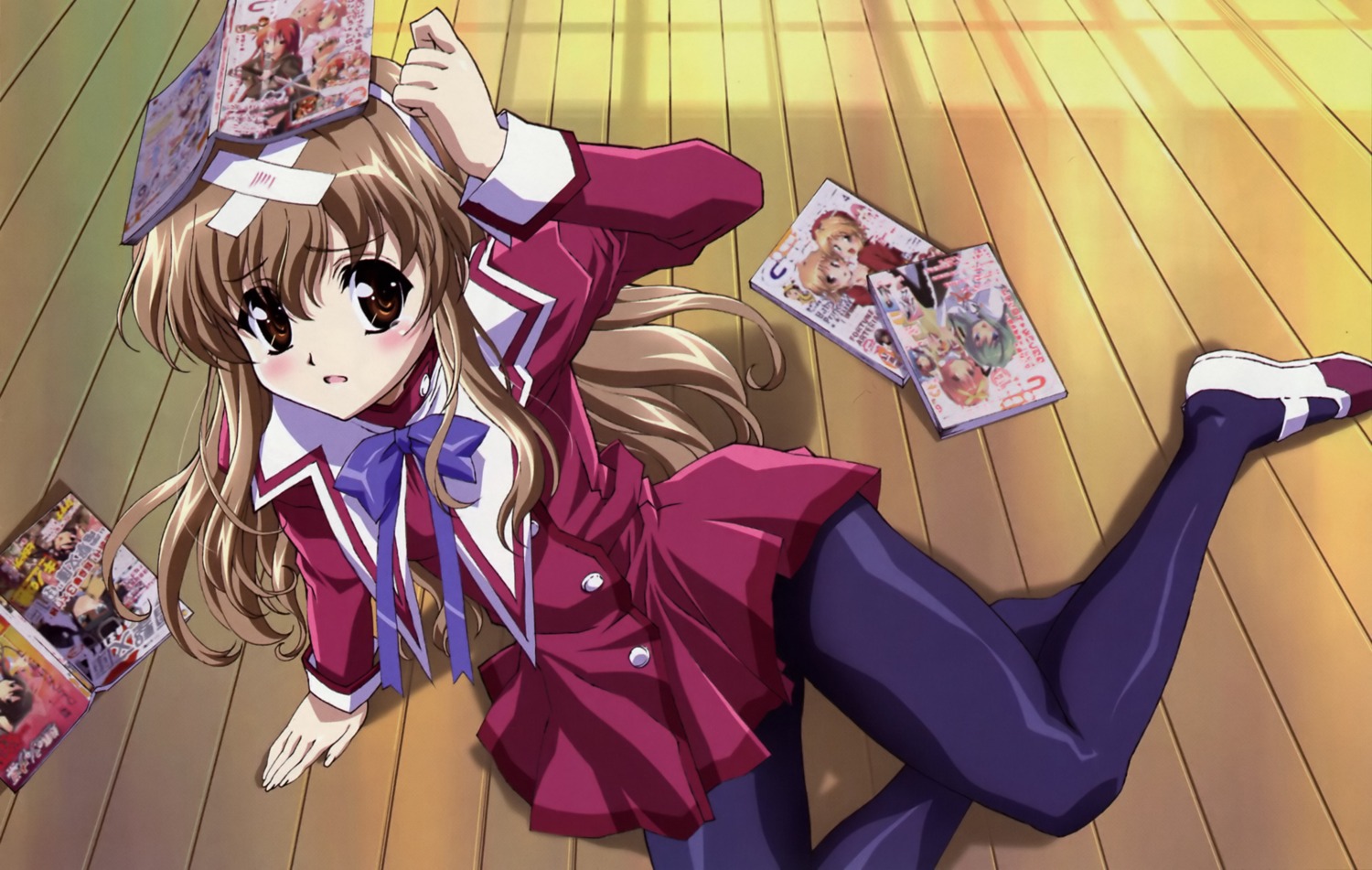ishino_satoshi, nogizaka_haruka, nogizaka_haruka_no_himitsu, pantyhose, seifuku