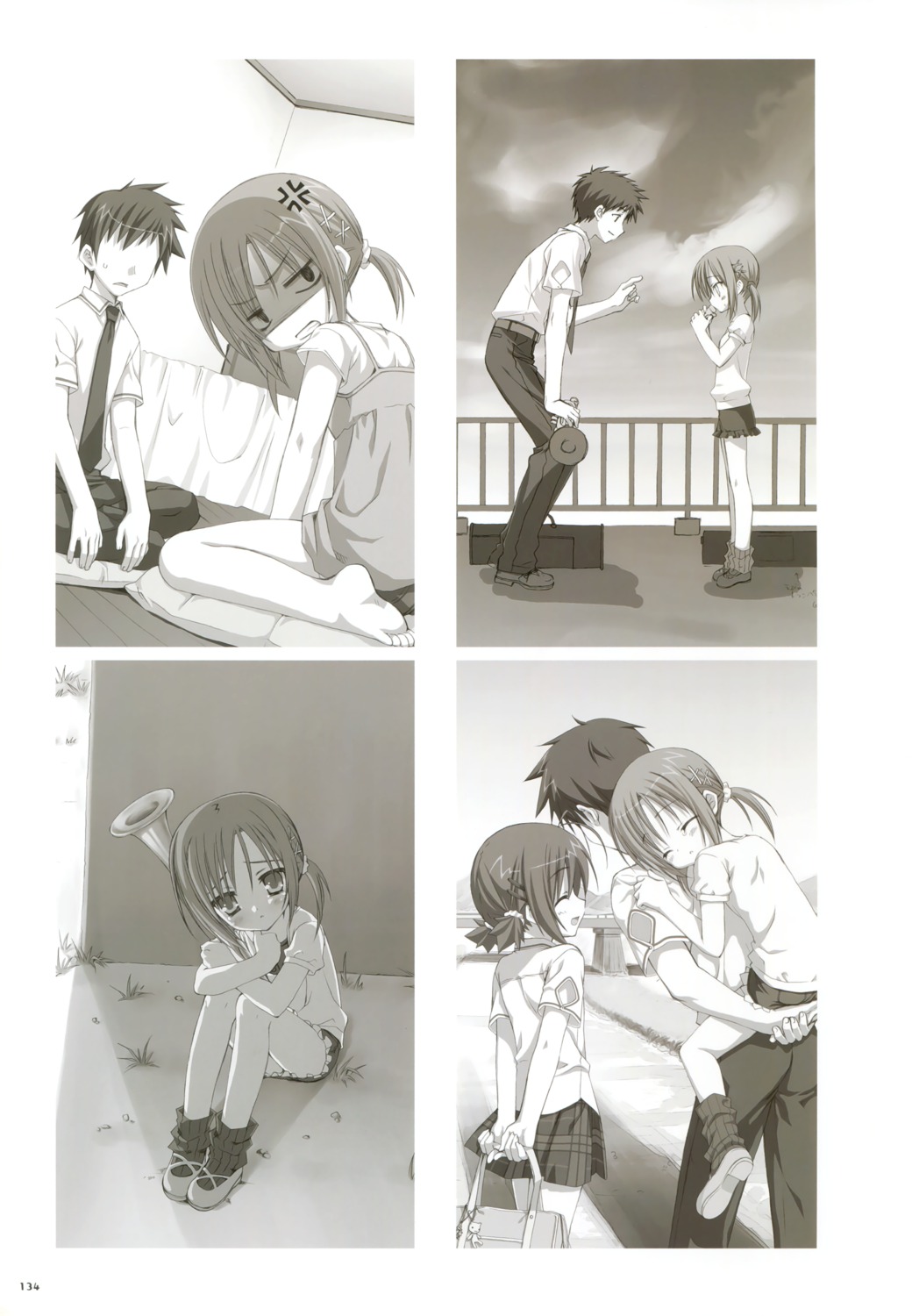 bra-ban!, dress, ebihara_minase, monochrome, muririn, seifuku, yuzu-soft