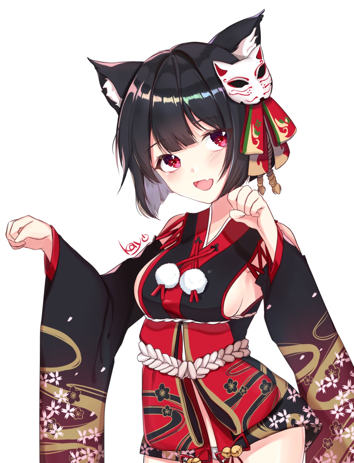 animal_ears, azur_lane, japanese_clothes, kayo_(skc08049), yamashiro_(azur_lane)