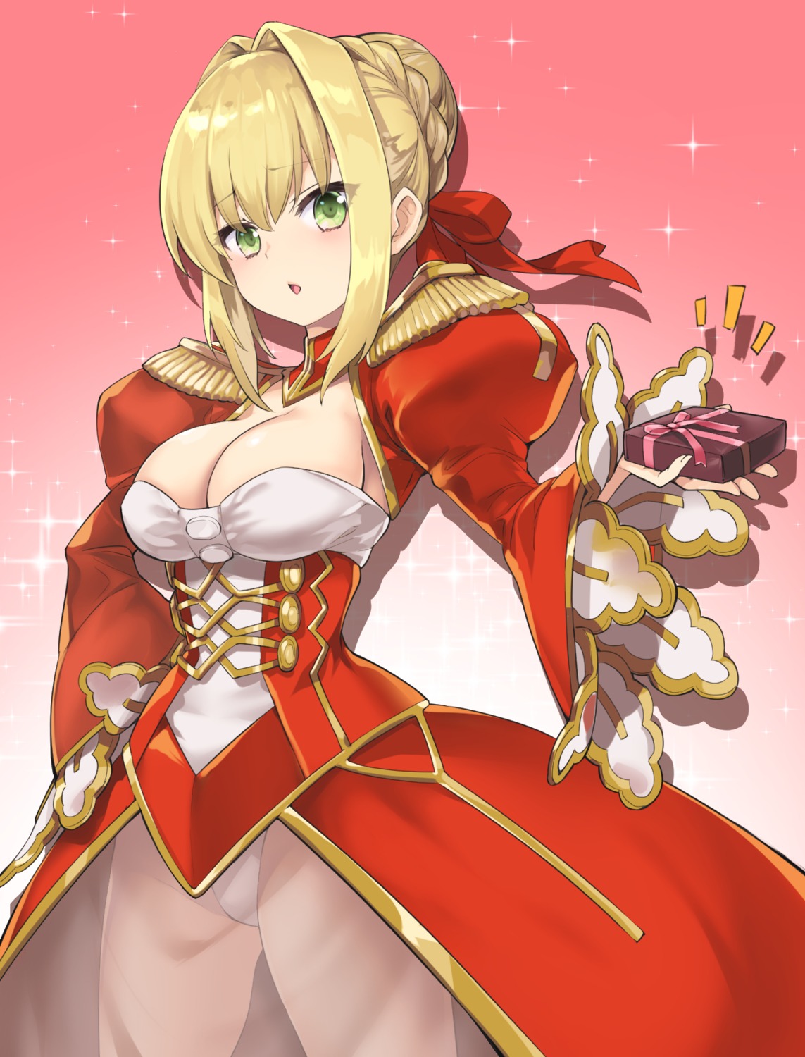 armor, cleavage, dress, fate/extra, fate/grand_order, fate/stay_night, nero_claudius_(fate), pantsu