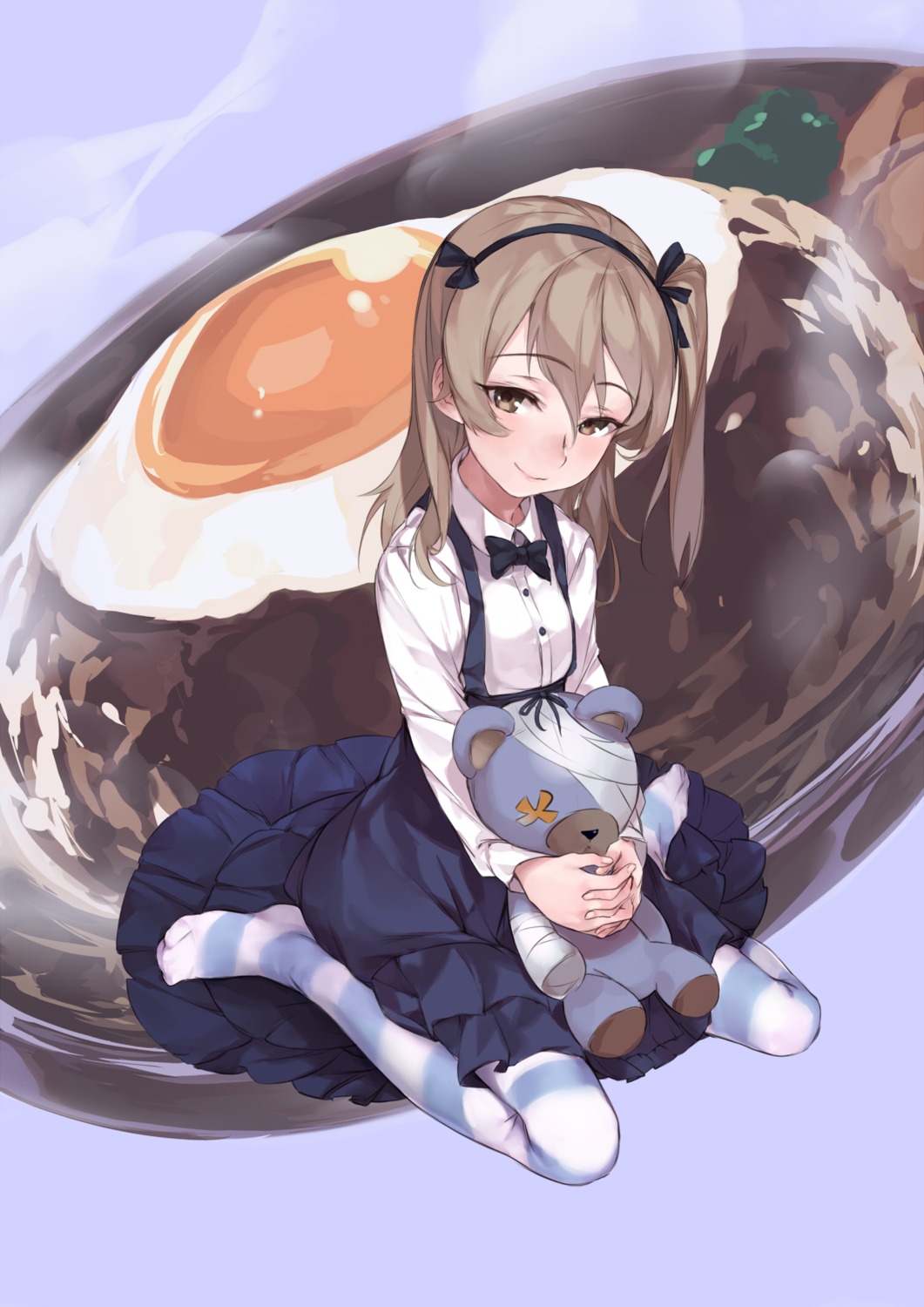 bandages, dress, girls_und_panzer, gothic_lolita, kabotya_to_rantan, lolita_fashion, pantyhose, shimada_arisu