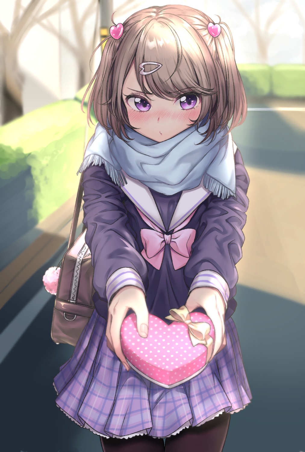pantyhose, seifuku, umeno_(shio1205), valentine