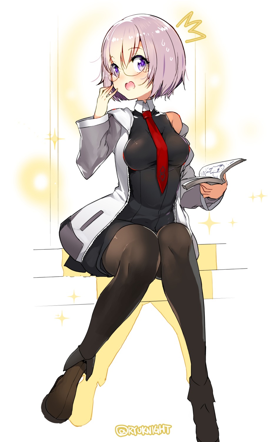fate/grand_order, mash_kyrielight, megane, naitou_ryu, pantyhose