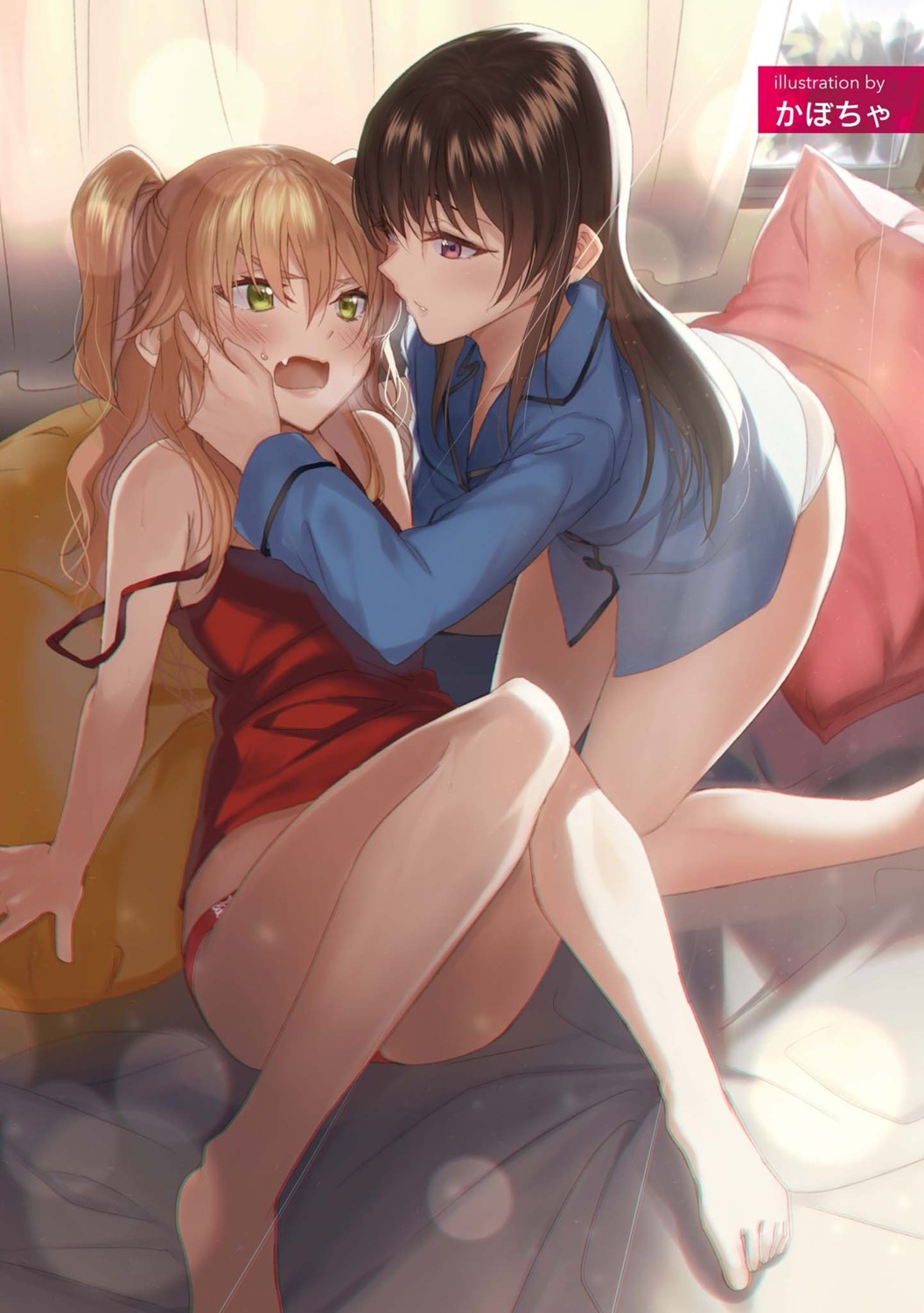 aihara_mei, aihara_yuzu_(citrus), citrus_(manga), feet, kabotya, lingerie, pajama, pantsu, yuri