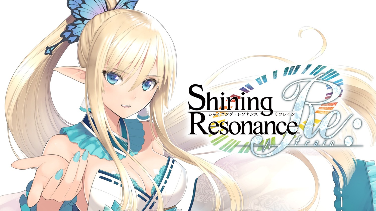 cleavage, kimono, kirika_towa_alma, pointy_ears, sega, shining_resonance, shining_world, tony_taka, wallpaper