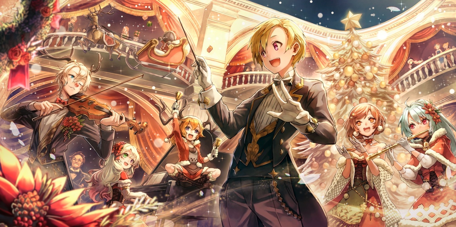 christmas, cleavage, dress, horns, minecraft, mito_itsuki