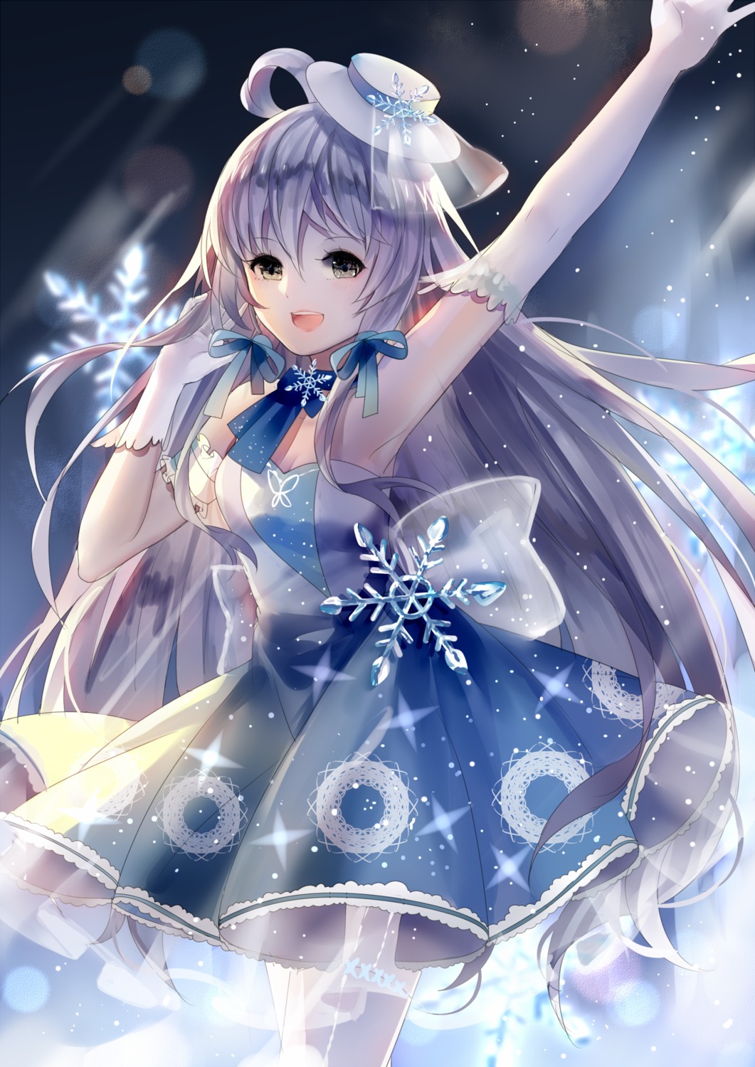 cleavage, dress, luo_tianyi, tadatsu, vocaloid