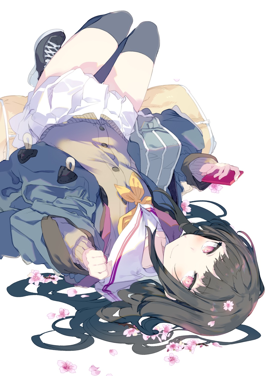 karei, seifuku, sweater, thighhighs