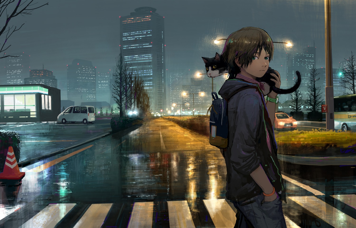 landscape, male, neko, tomiya7112