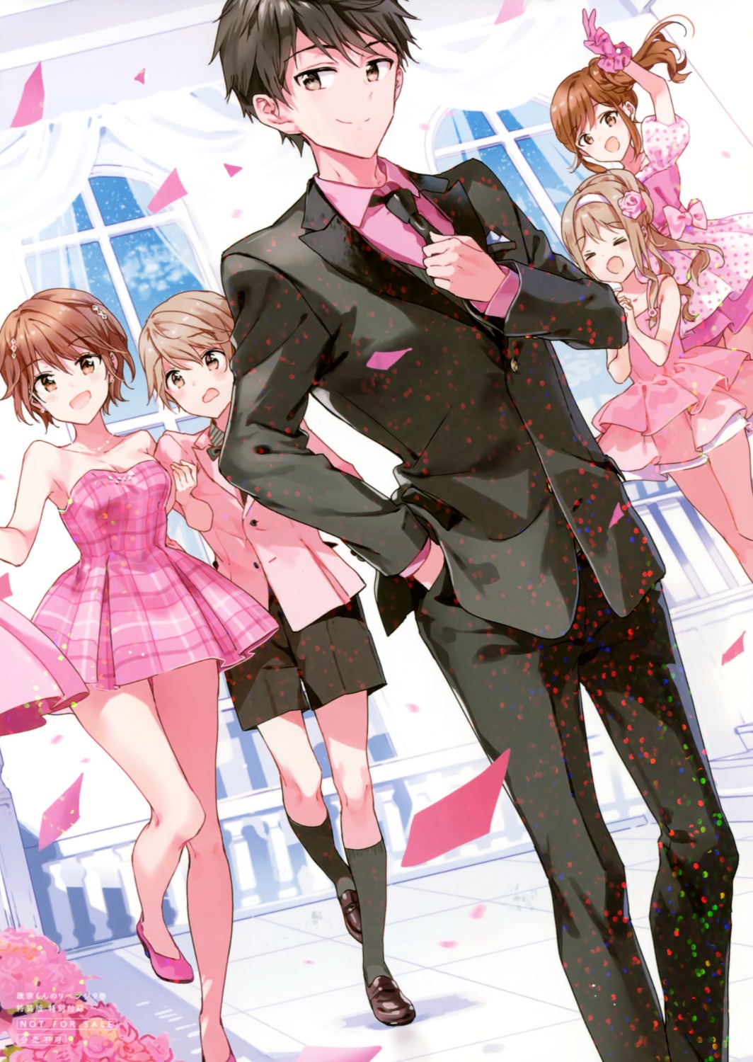 business_suit, cleavage, dress, futaba_tae, heels, makabe_masamune, masamune-kun_no_revenge, shuri_kojuurou