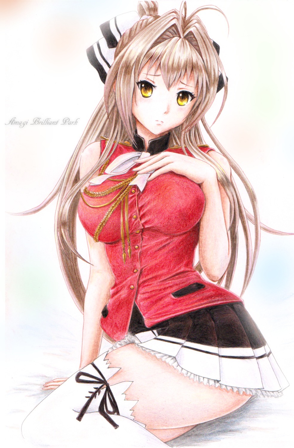 amagi_brilliant_park, breast_hold, sento_isuzu, tayutoi, thighhighs, uniform