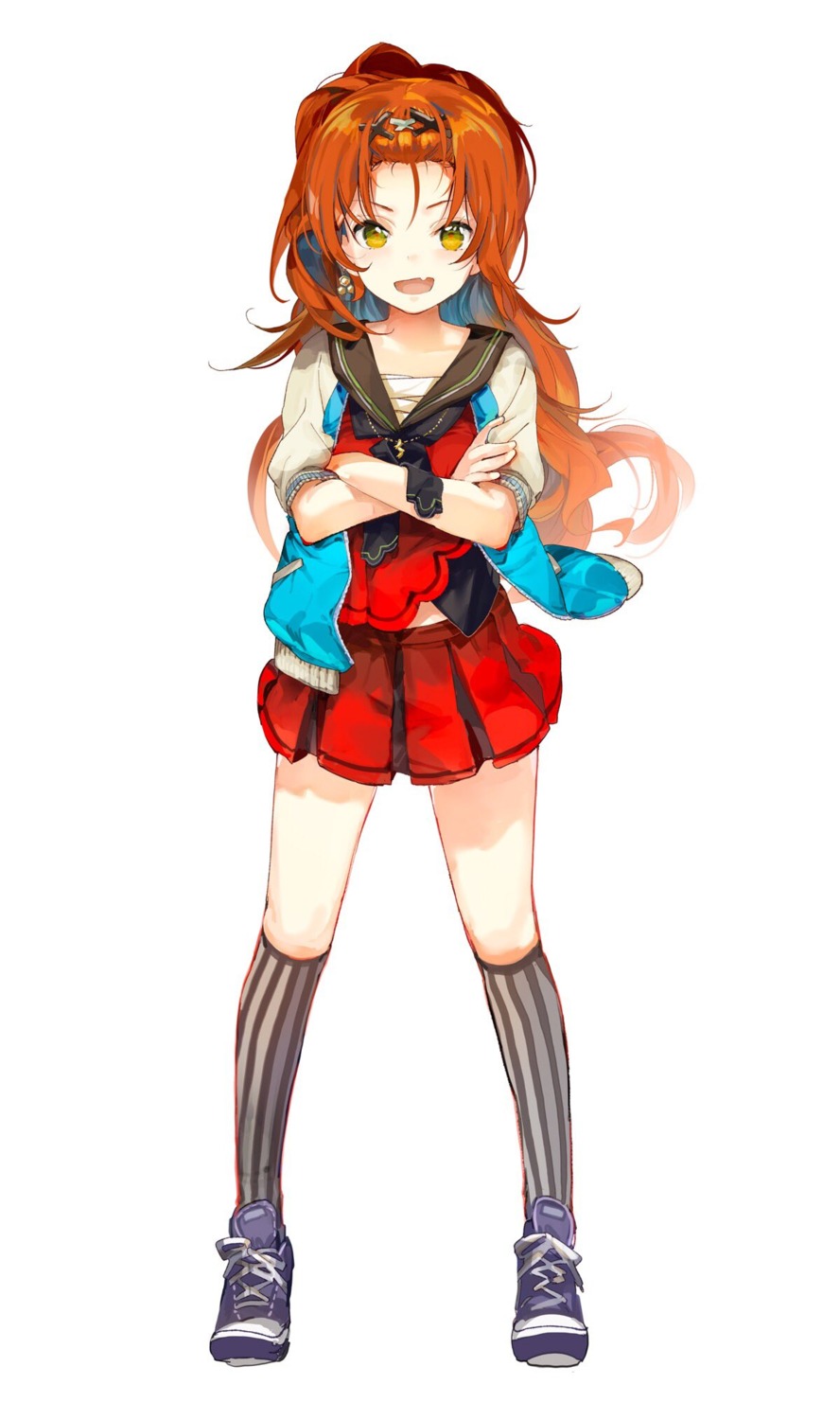 bandages, miyahama_hitoka, onsen_musume, seifuku, souji_hougu