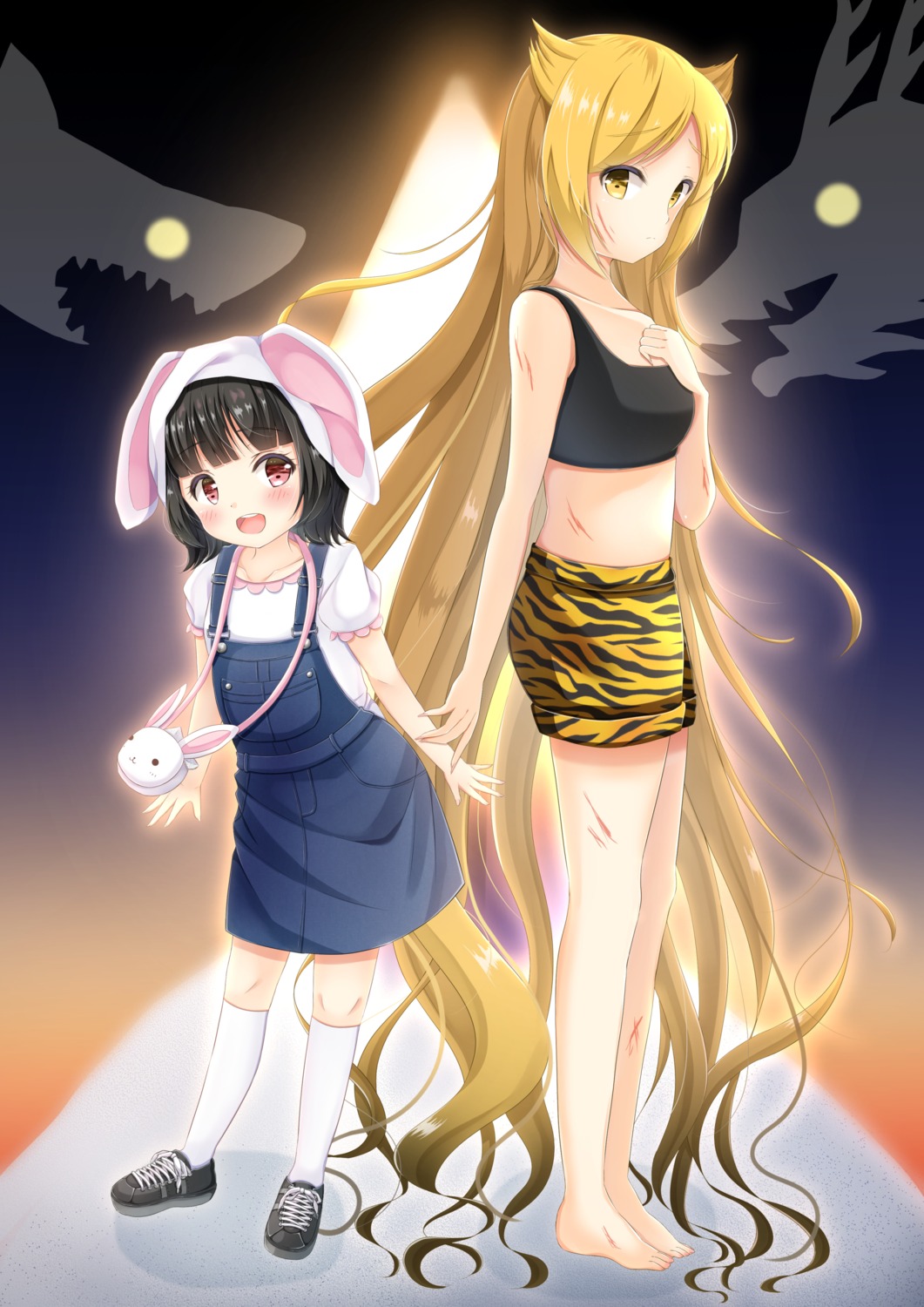 animal_ears, breast_hold, bunny_ears, dress, inahori