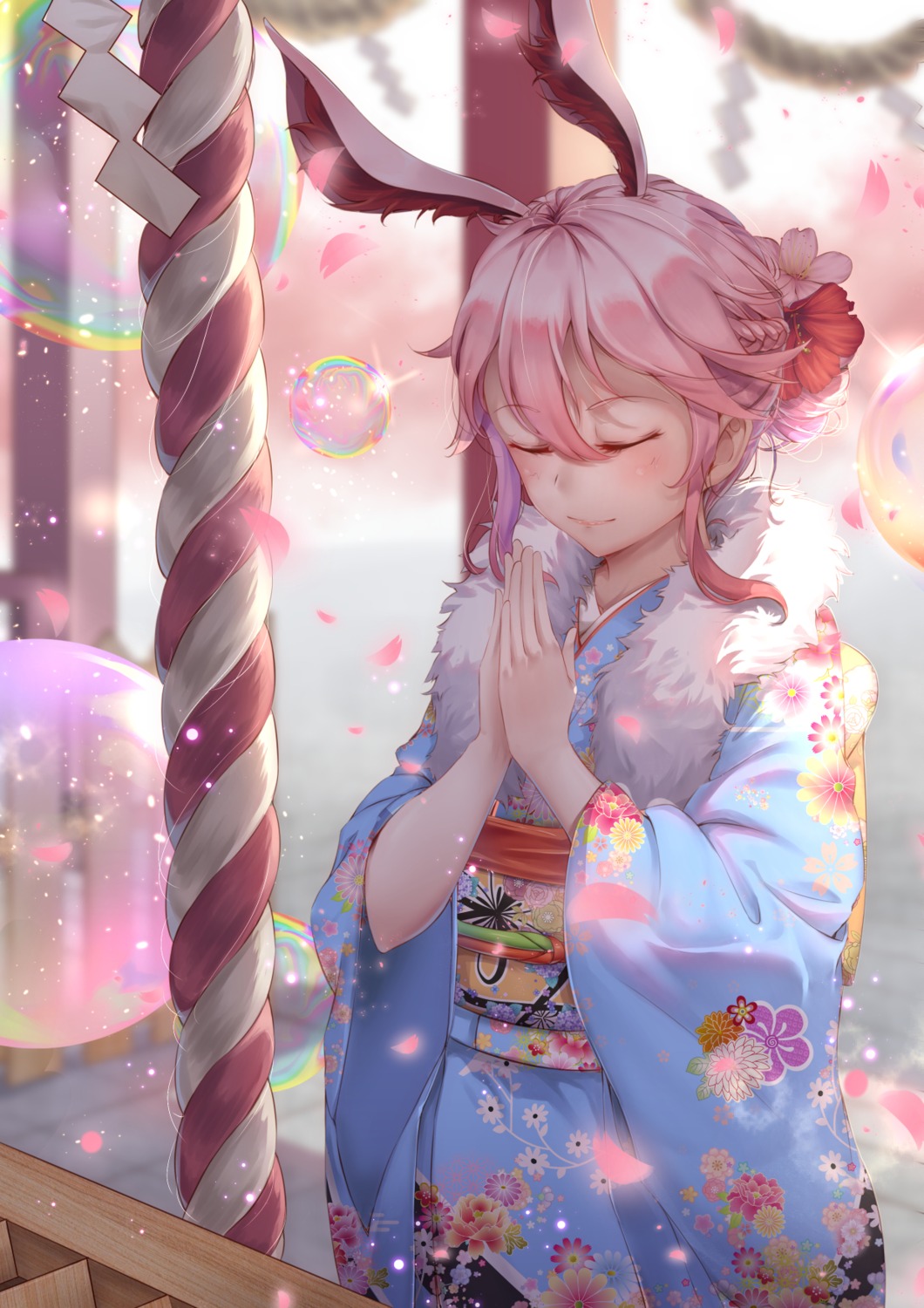 animal_ears, benghuai_xueyuan, honkai_impact, yae_sakura_(benghuai_xueyuan), ye_zi_you_bei_jiao_ju_ge, yukata