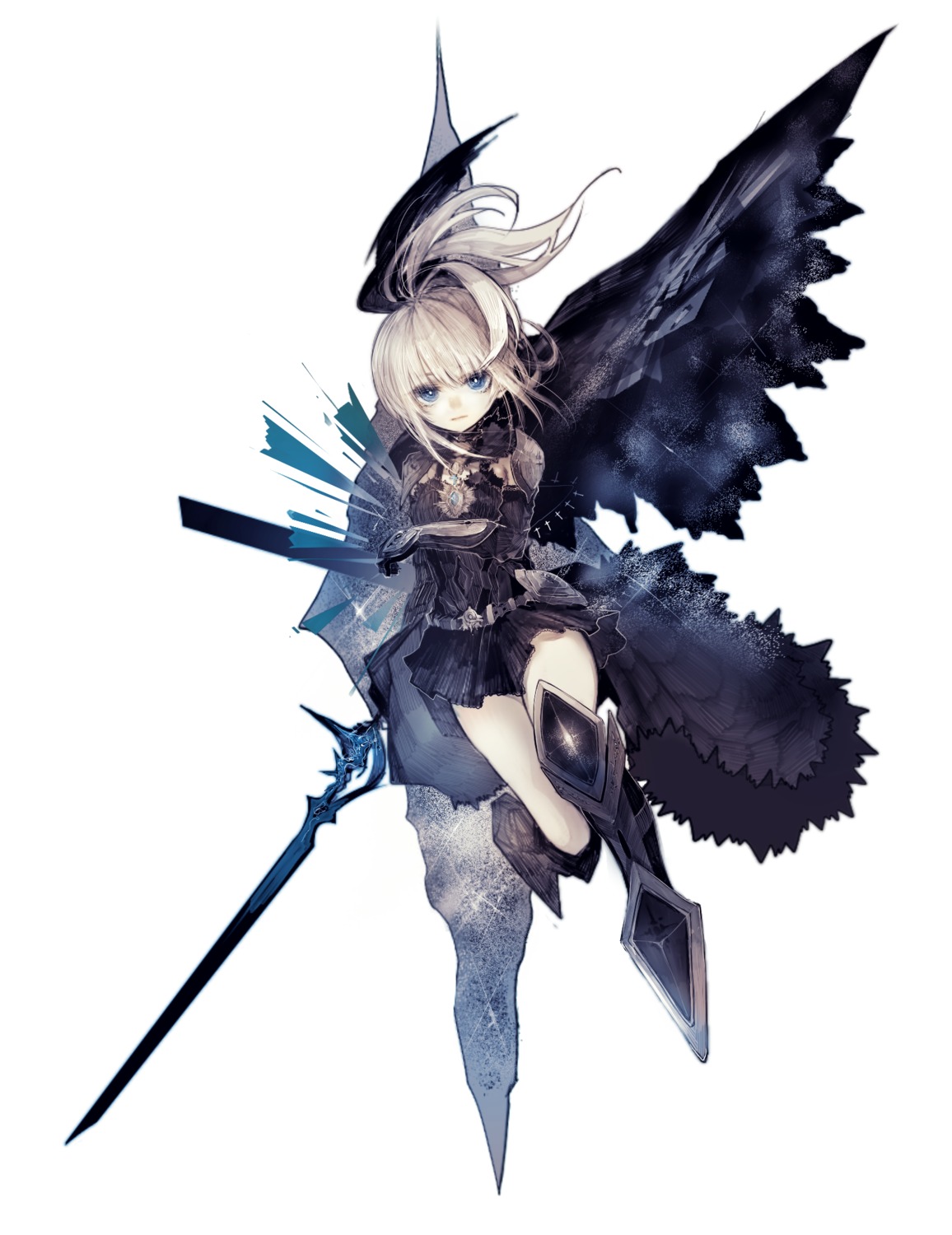 armor, riuichi, sword, wings