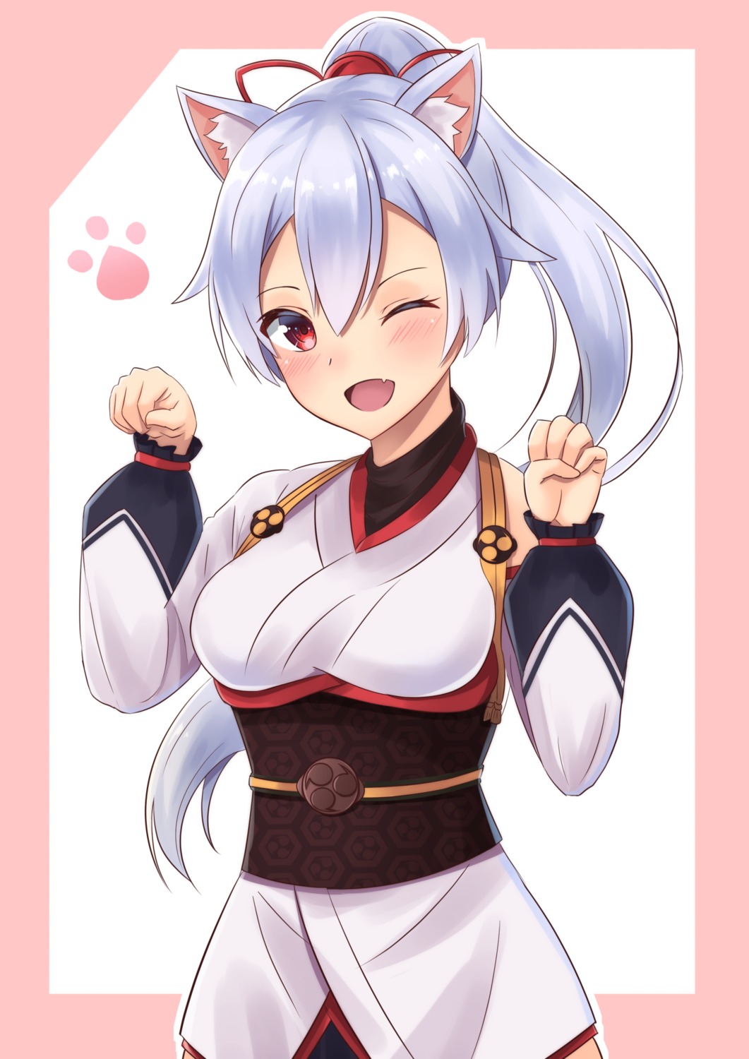 animal_ears, fate/grand_order, furan_(pixiv20237436), japanese_clothes, tomoe_gozen_(fate)