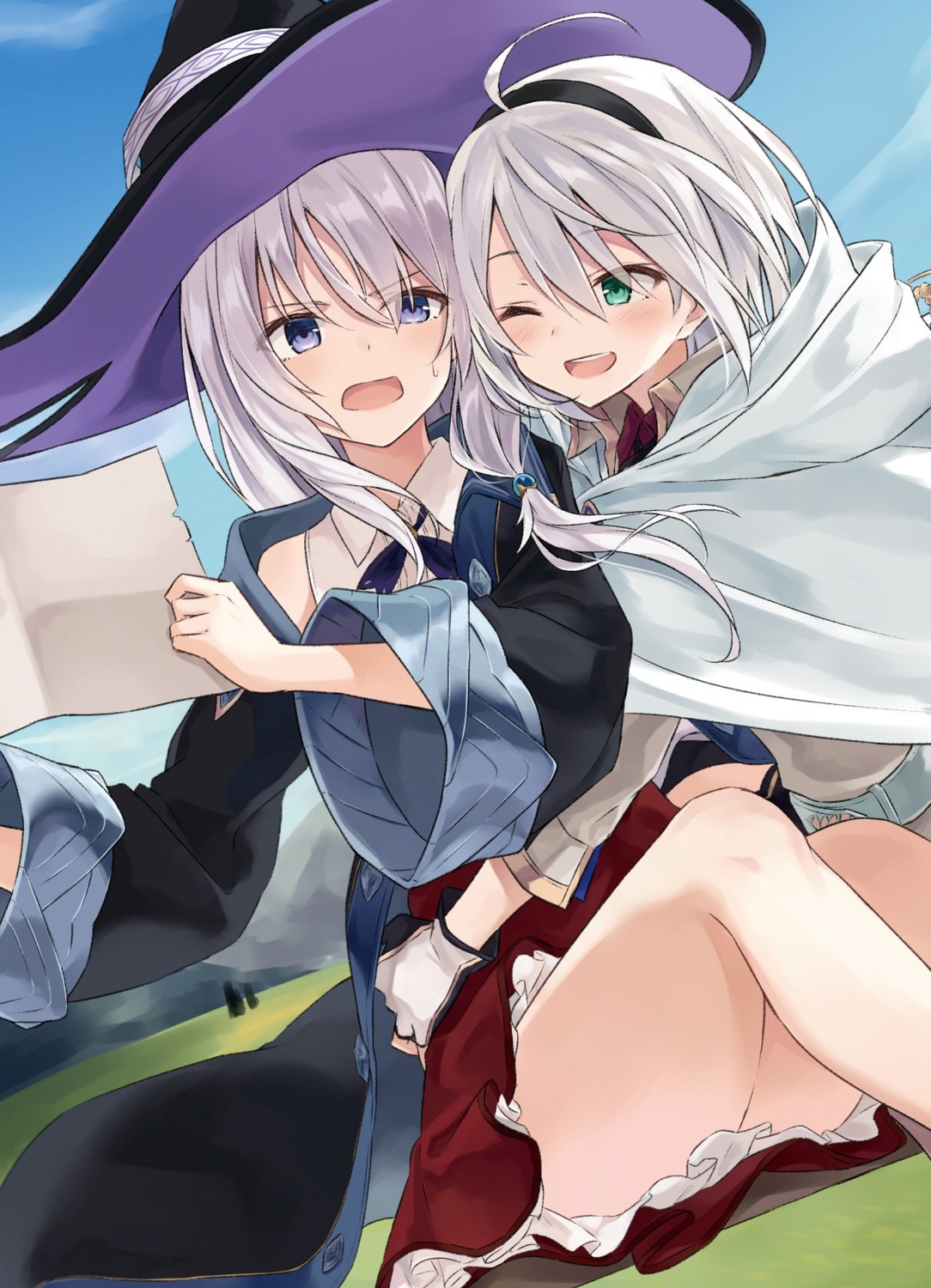 amnesia_(majotabi), azuuru, elaina_(majotabi), majo_no_tabitabi, witch