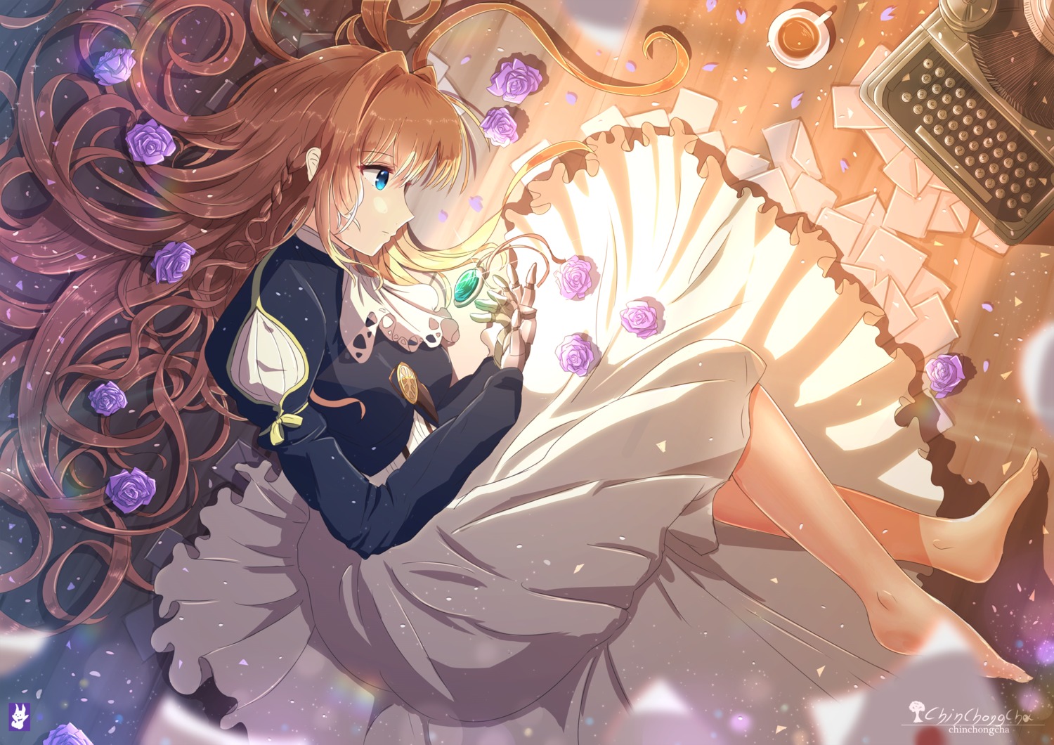 chinchongcha, dress, mecha_musume, violet_evergarden, violet_evergarden_(character)