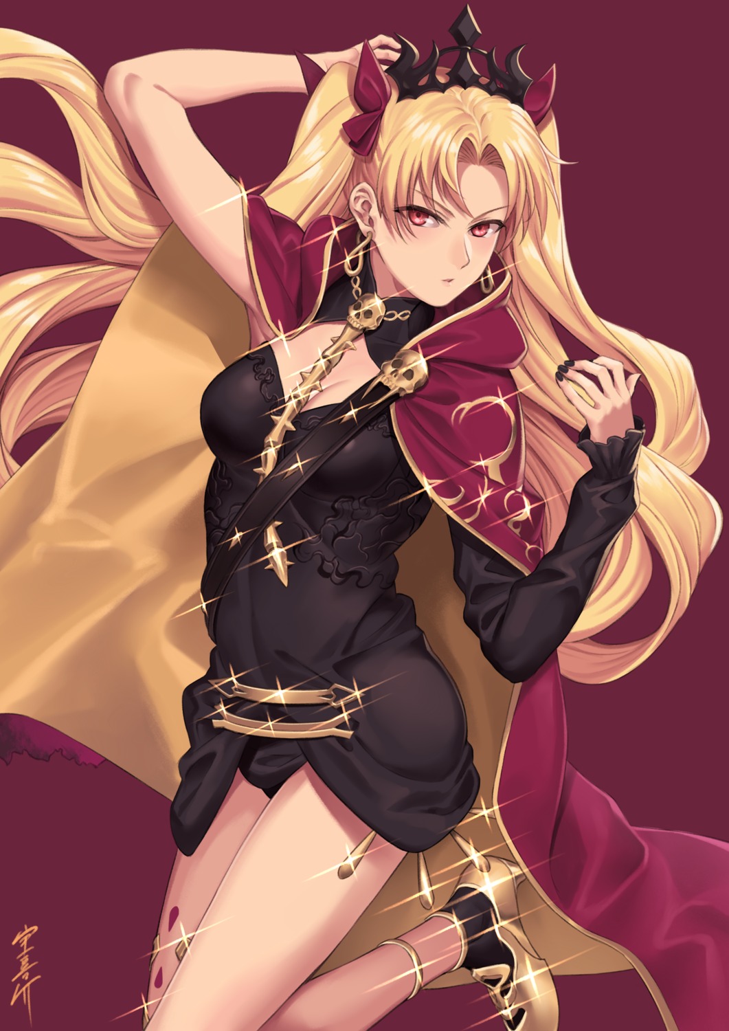 cleavage, ereshkigal_(fate), fate/grand_order, heels, pantsu, sora_yoshitake_yuda