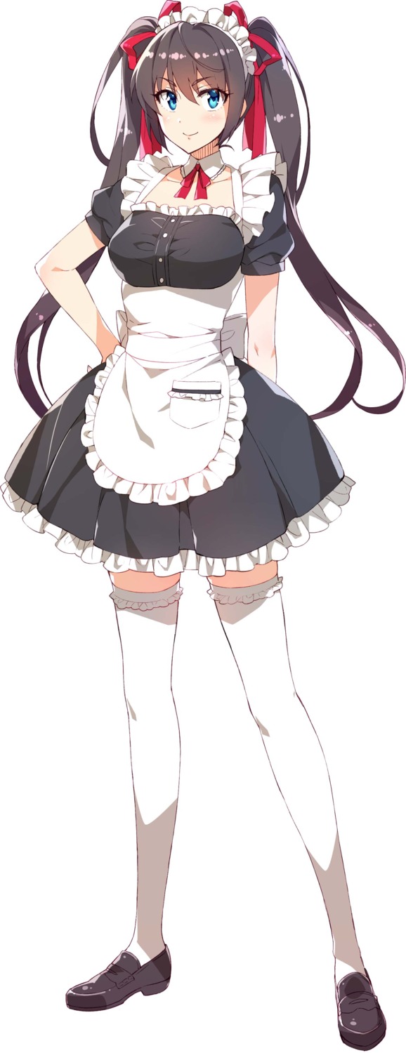 ayame_kotoko, chuuko_demo_koi_ga_shitai!, maid, redrop, thighhighs, waitress