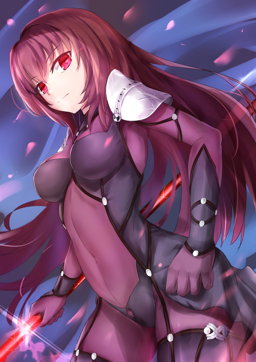 armor, bodysuit, fate/grand_order, koi0806, scathach_(fate), weapon