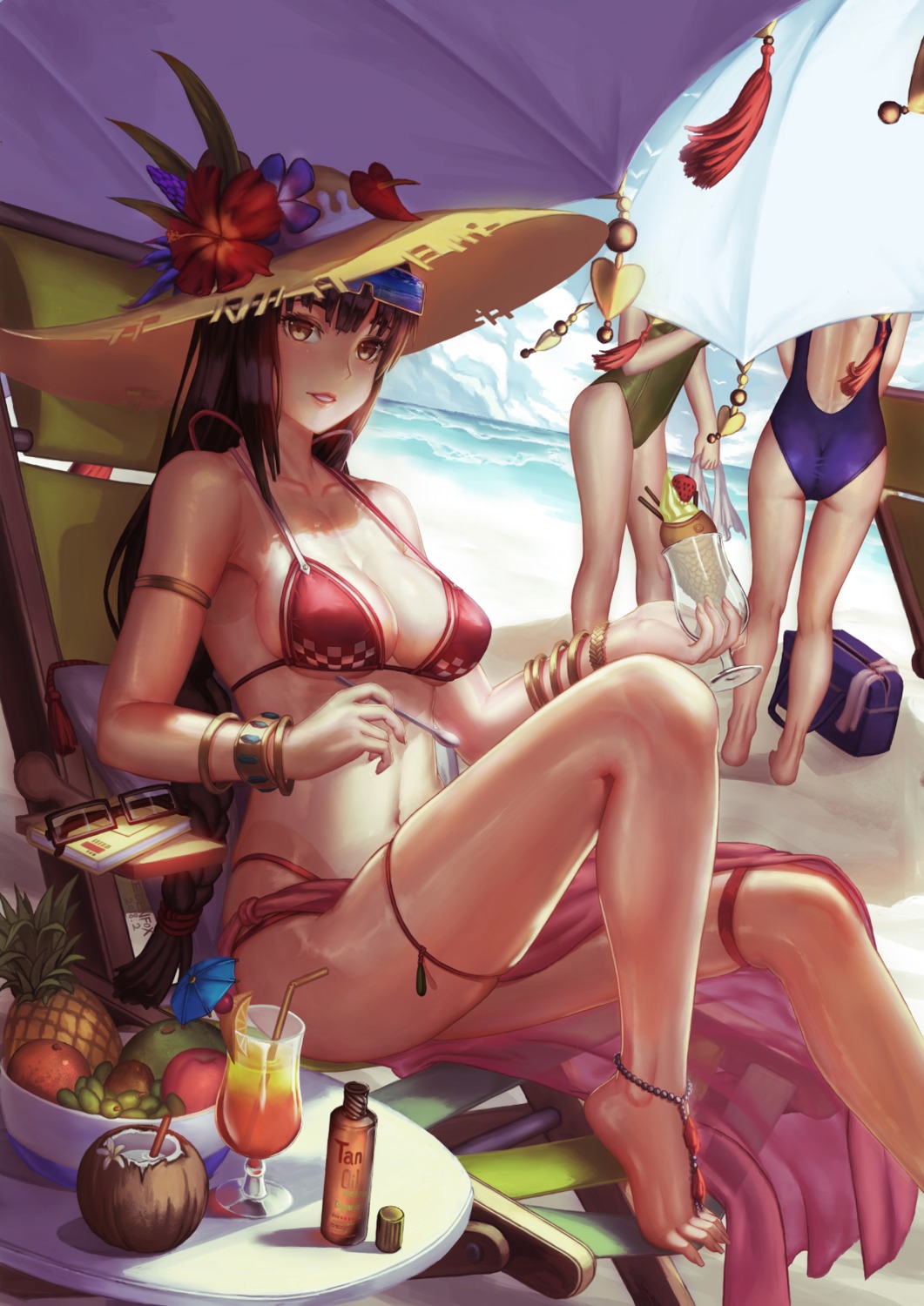 ass, bikini, edenfox, feet, garter, swimsuits, underboob