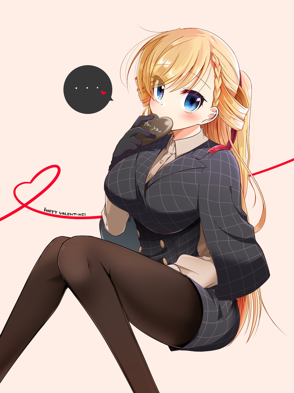araragi_ayune, pantyhose, valentine