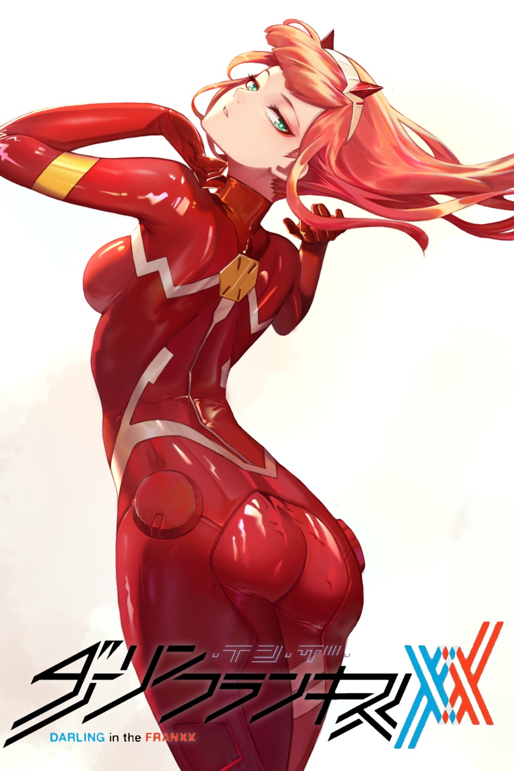 anson_(13686564308), ass, bodysuit, darling_in_the_franxx, horns, zero_two_(darling_in_the_franxx)