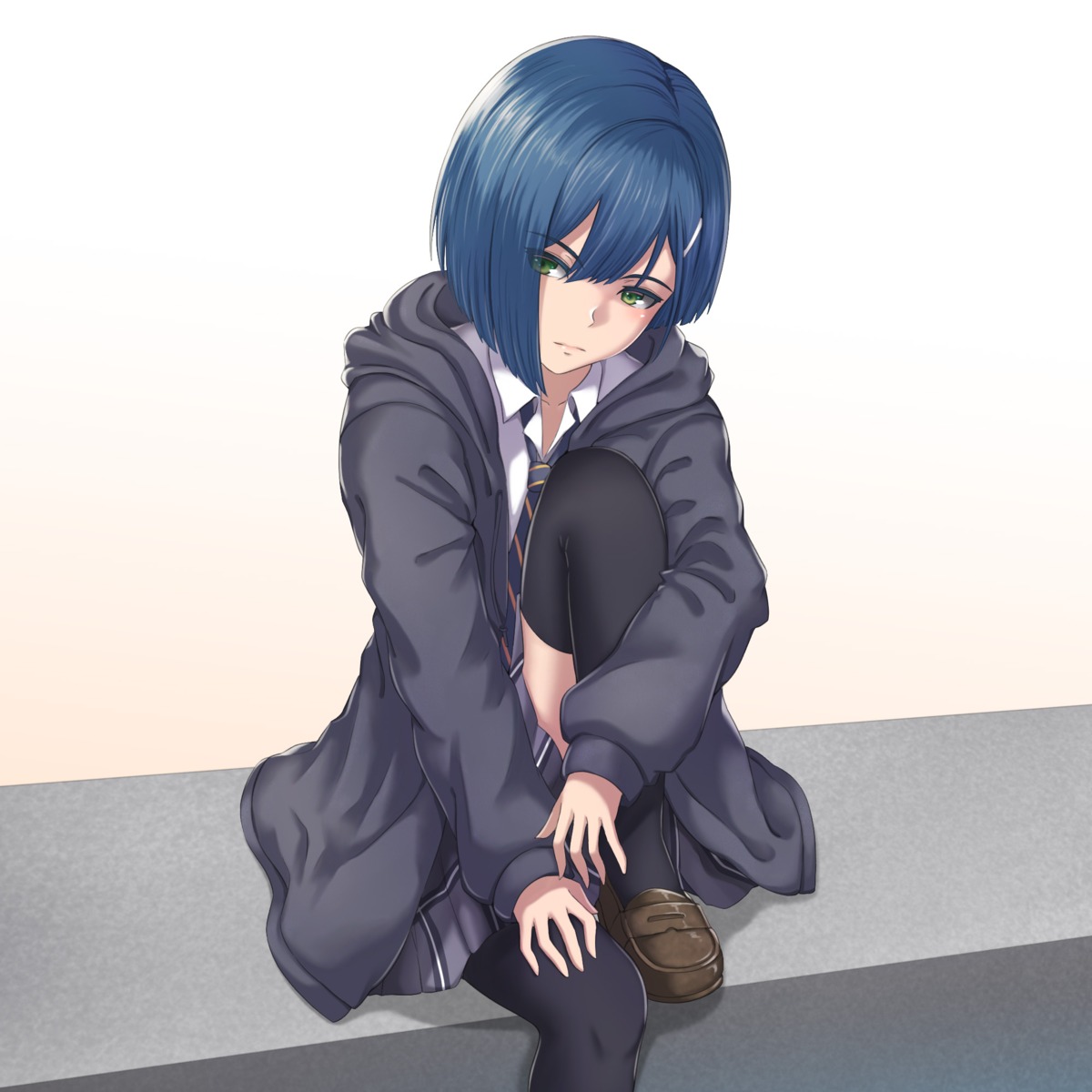 darling_in_the_franxx, ichigo_(darling_in_the_franxx), seifuku, thighhighs, yuki7128