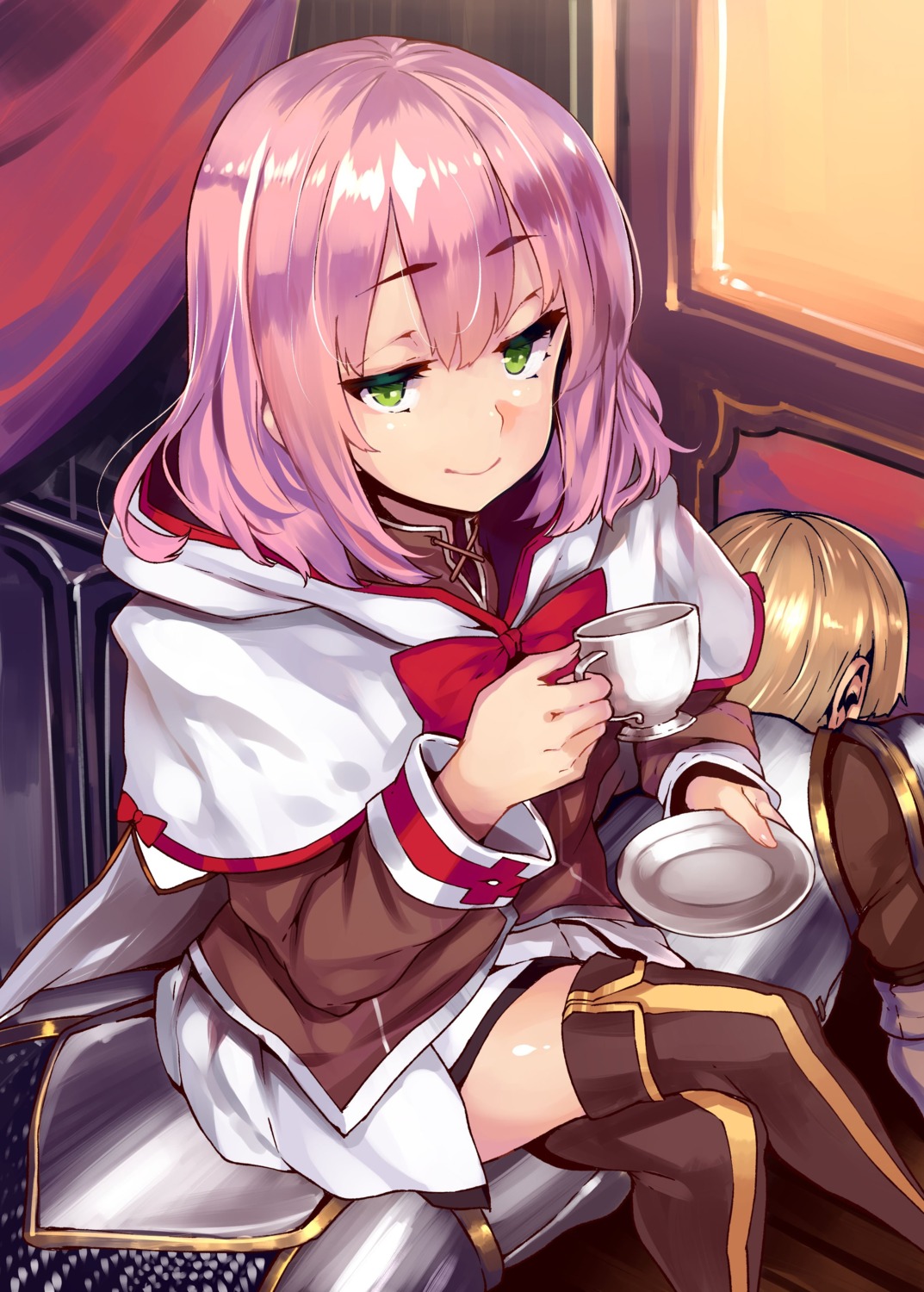 armor, kaifuku_jutsushi_no_yarinaoshi_sokushi_mahou_to_skill_copy_no_chouetsu_heal, norn_clatalissa_gioral, shiokonbu, thighhighs