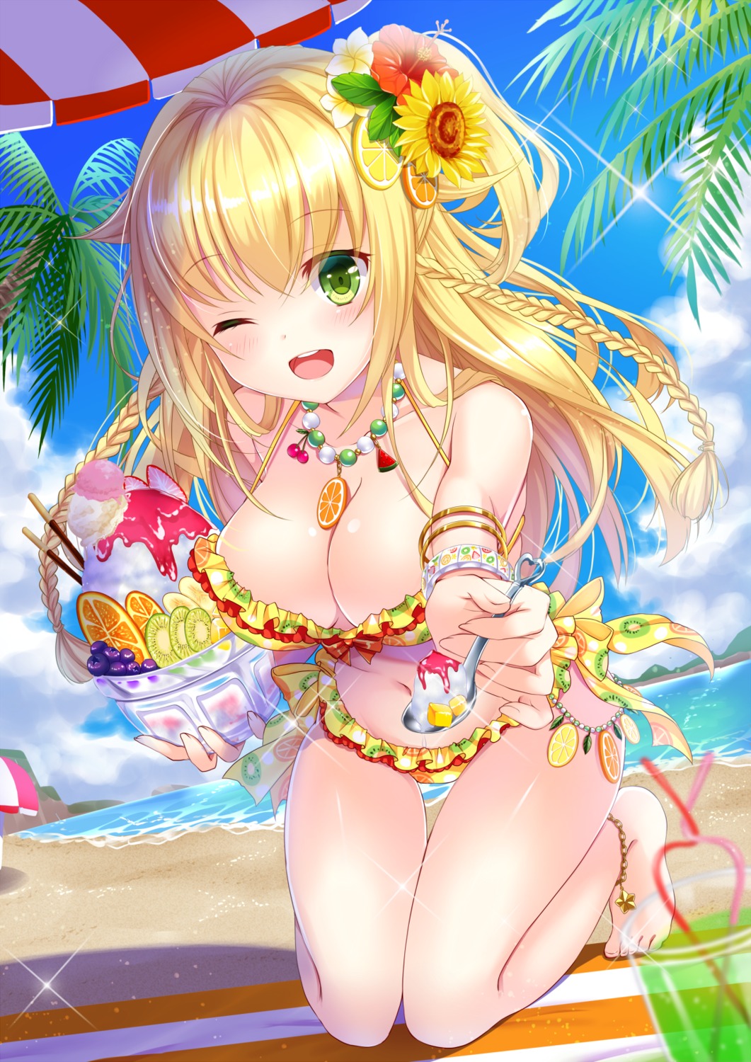 bikini, cleavage, koyama_sao, swimsuits