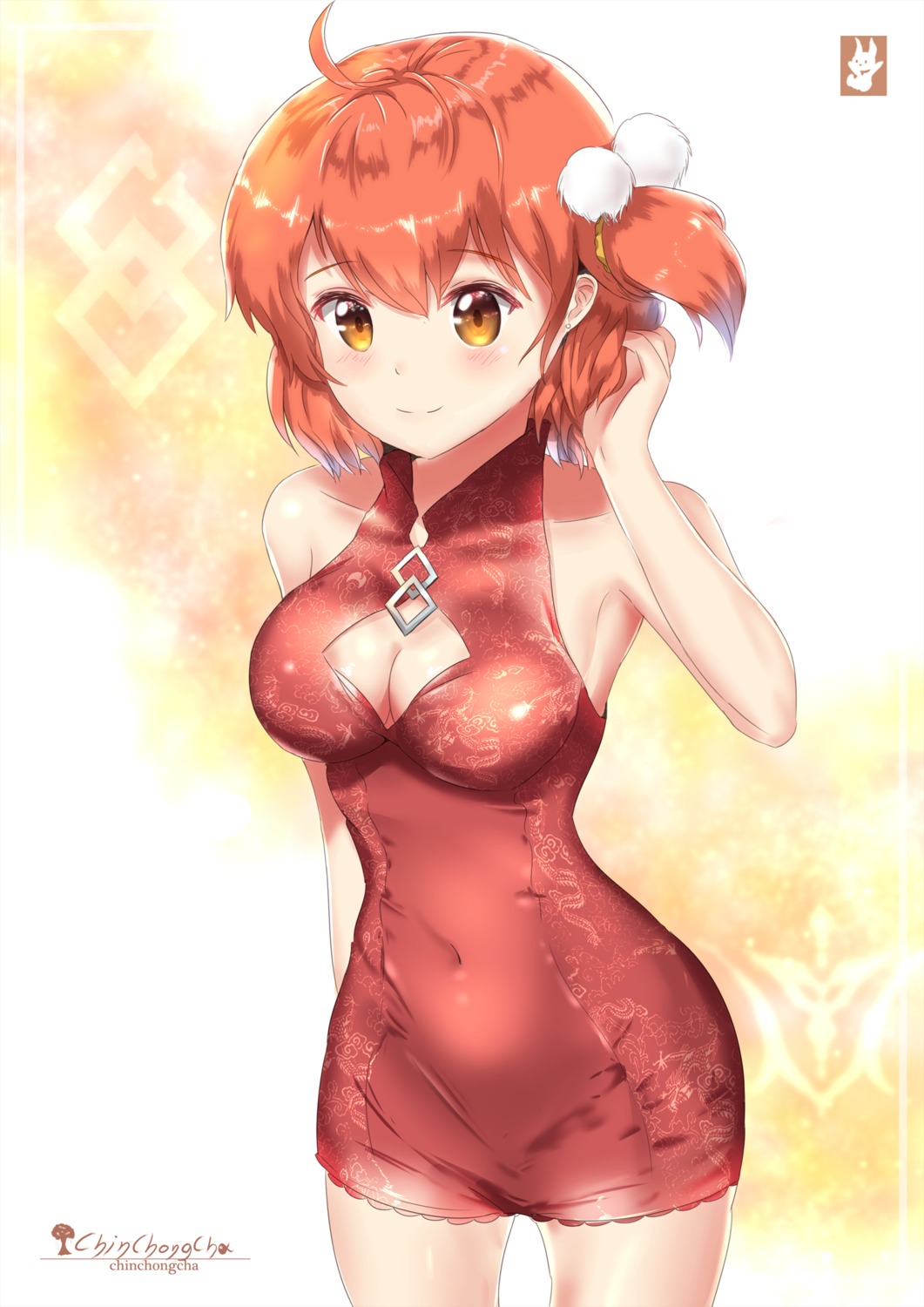 chinadress, chinchongcha, cleavage, fate/grand_order, fujimaru_ritsuka_(female)