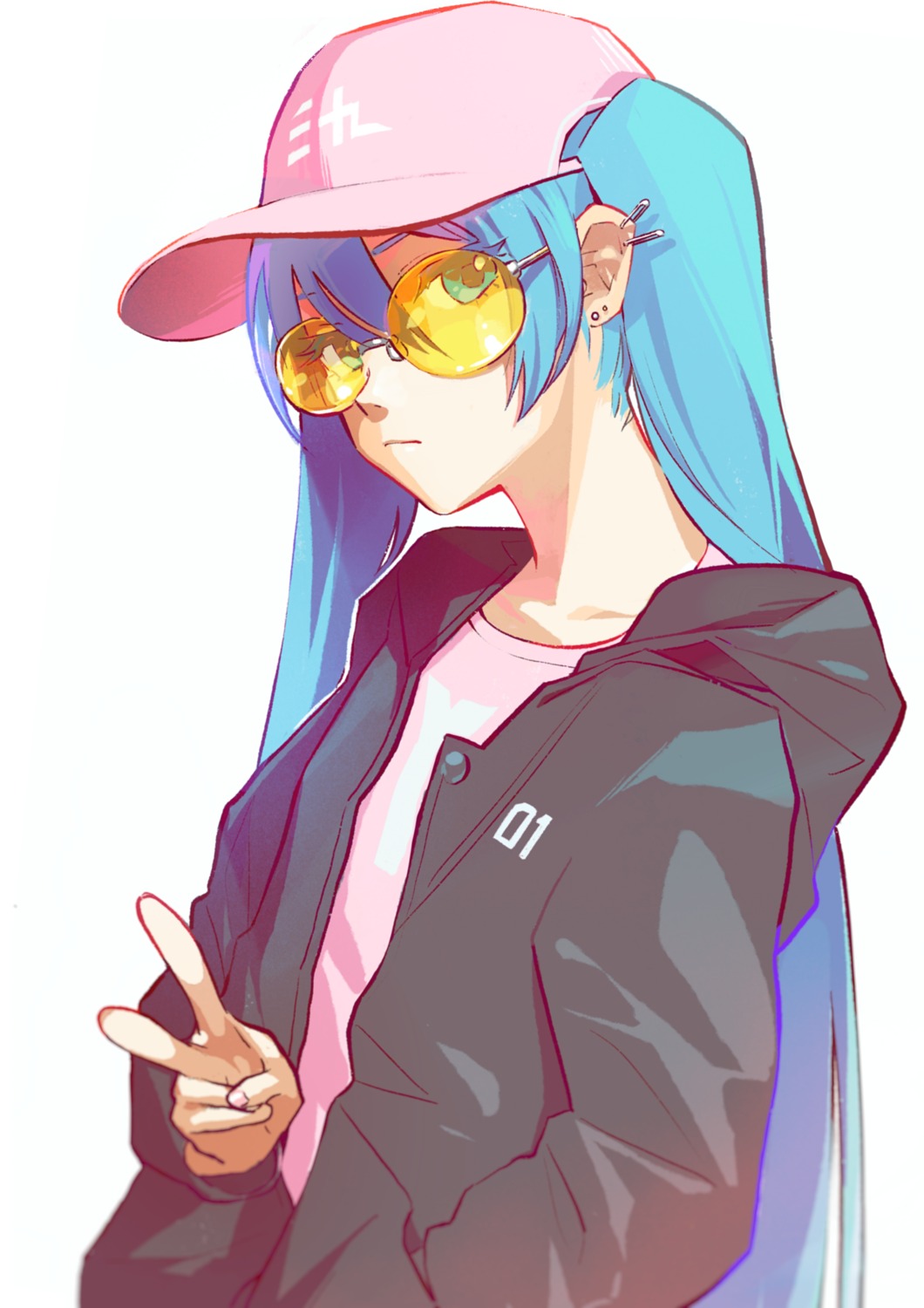 hatsune_miku, megane, pine_(yellowpine112), vocaloid