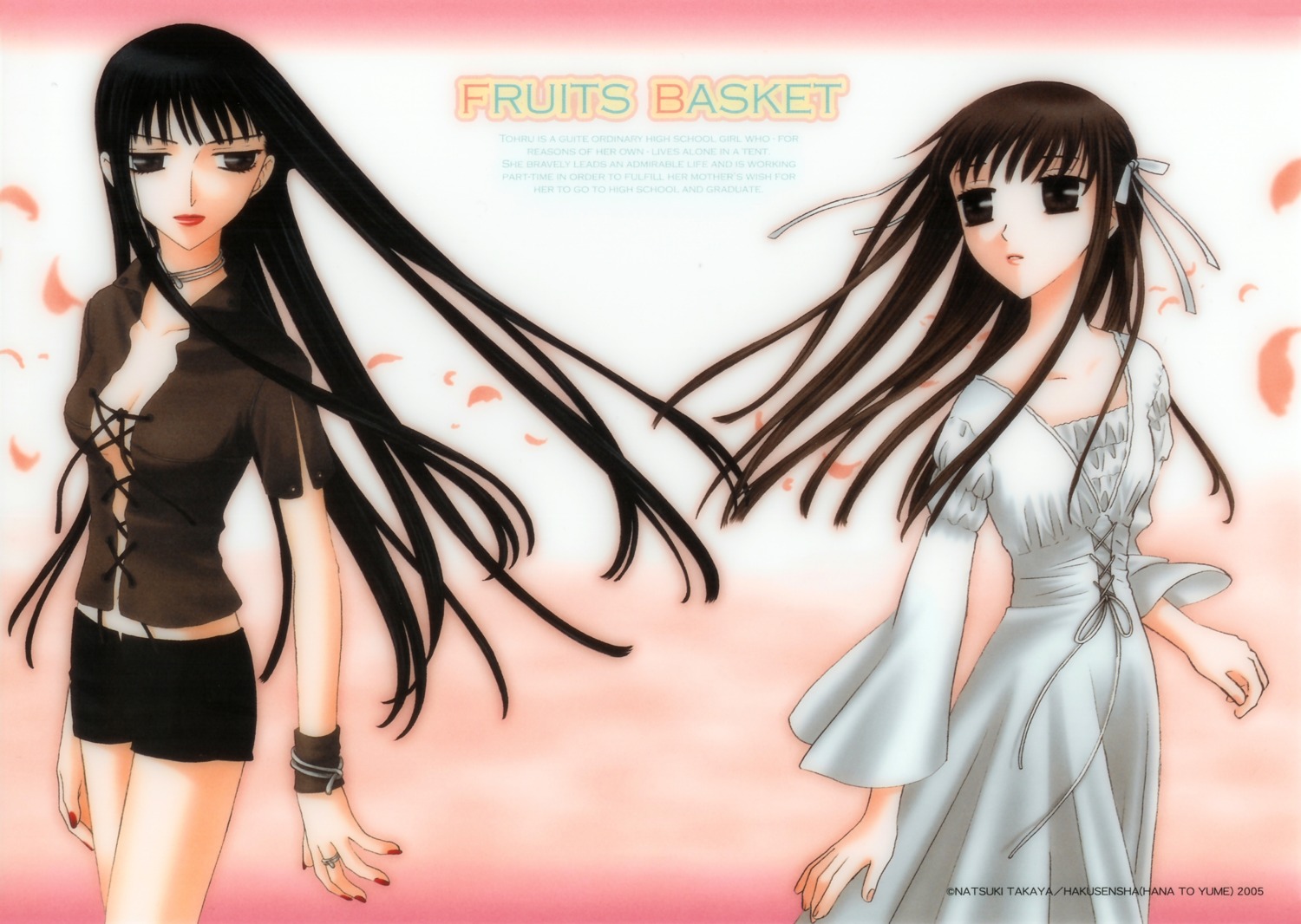 cleavage, dress, fruits_basket, honda_tohru, sohma_isuzu, takaya_natsuki