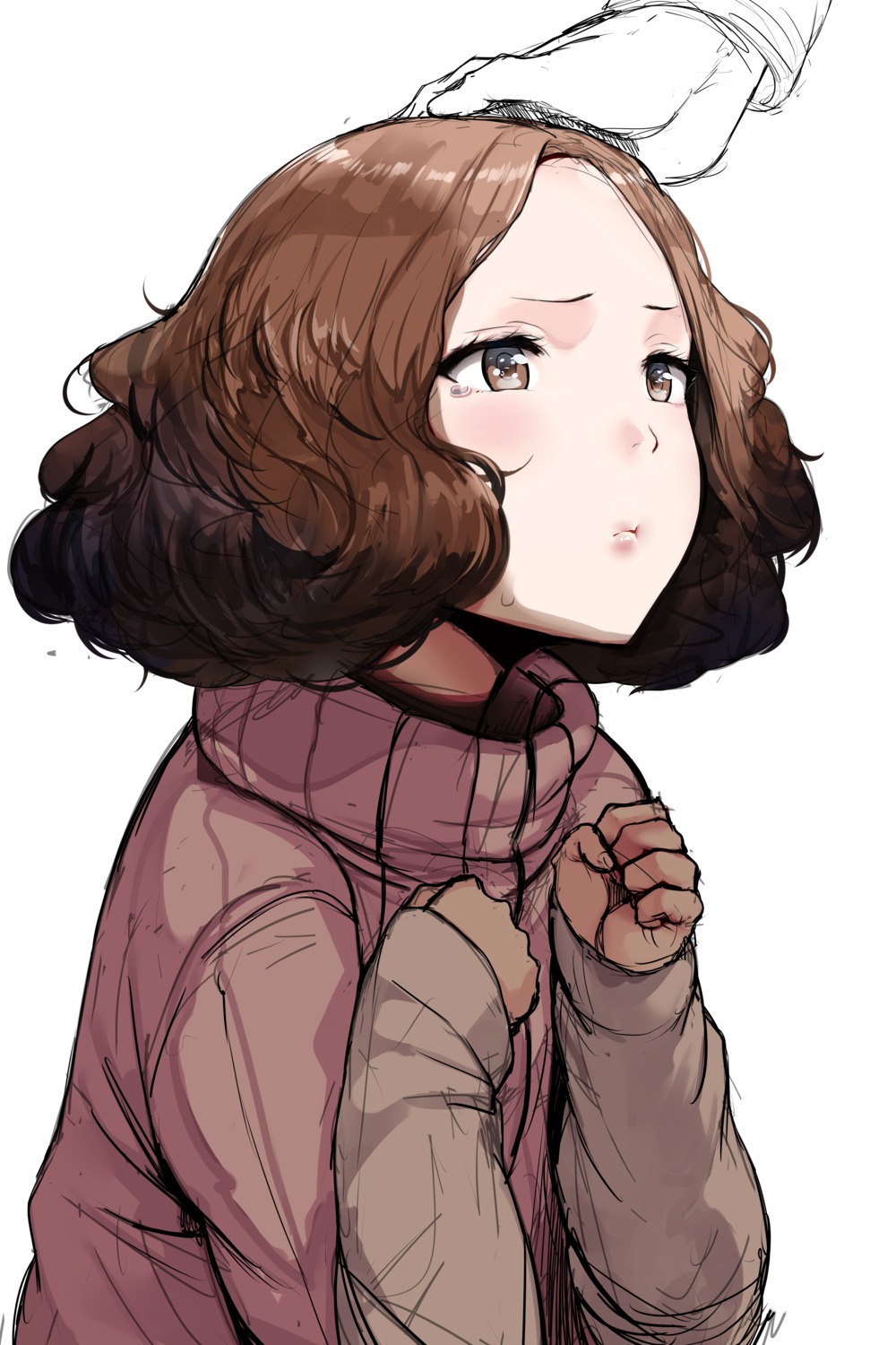 hews, okumura_haru, persona_5, sketch, sweater