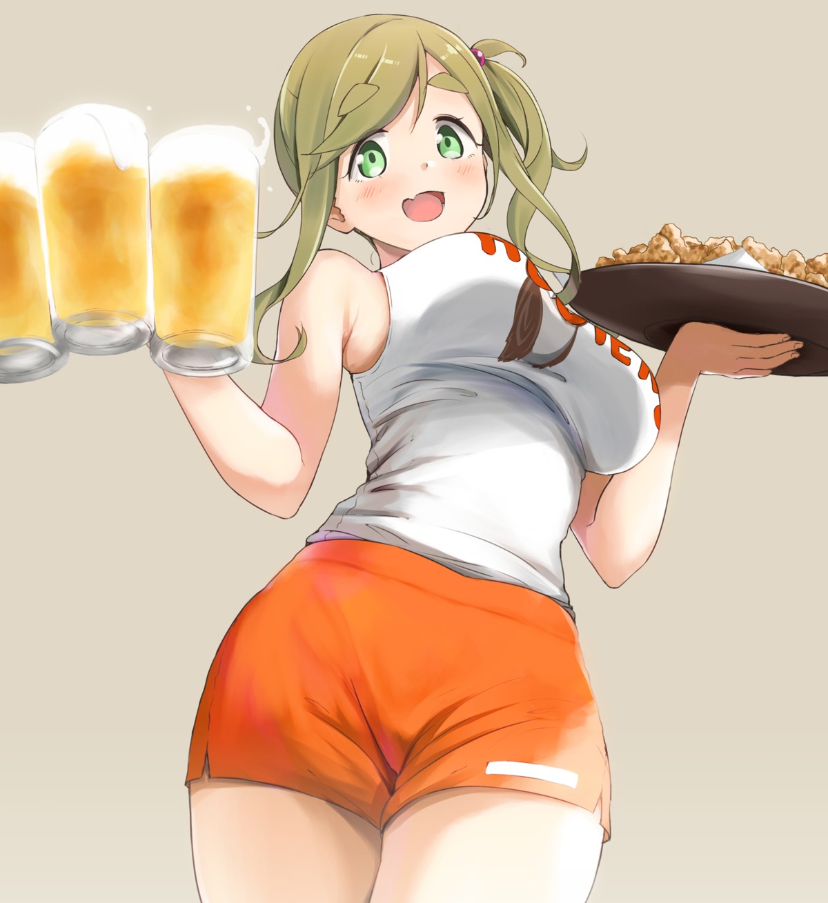 amagasa_ikuta, inuyama_aoi, waitress, yurucamp
